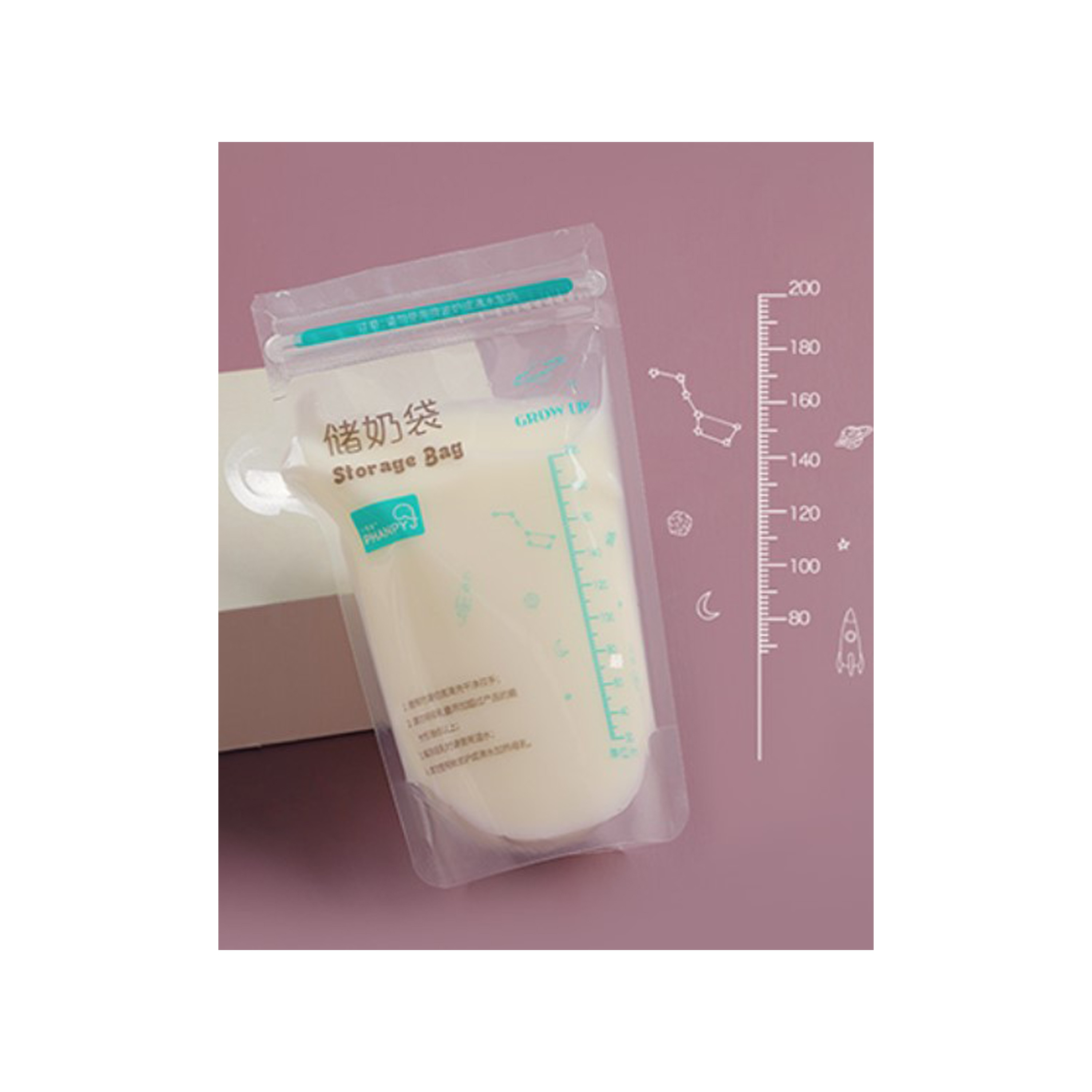 Phanpy 30-Piece Breast Milk Storage Bags - 200 ml-baby-feeding-breastfeedingandcare-image-2