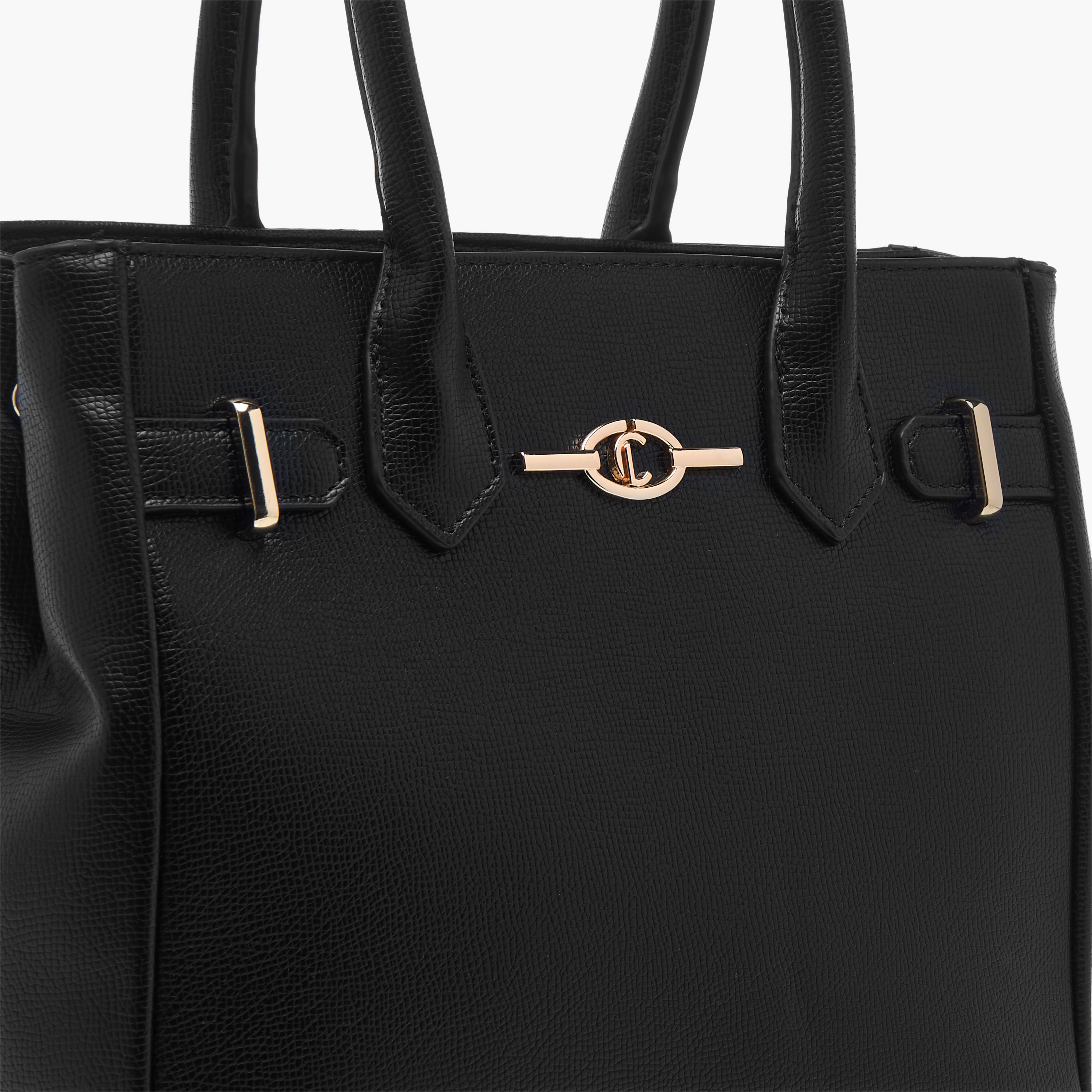 شنطة توتي بارزة الملمس بمقابض مزدوجة وحزام قابل للفصل من لو كونفورت-women-bagsandwallets-handbags-image-4