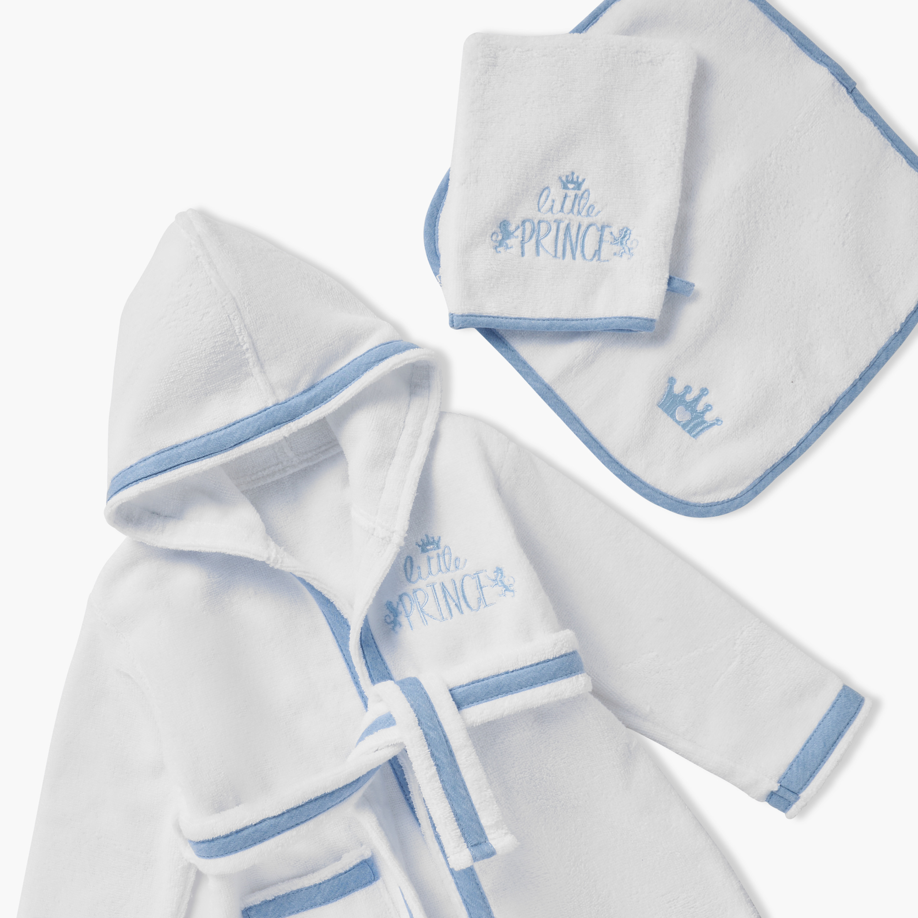 Giggles 4-Piece Hooded Bathrobe and Towel Set-baby-bathandcare-towels-image-4