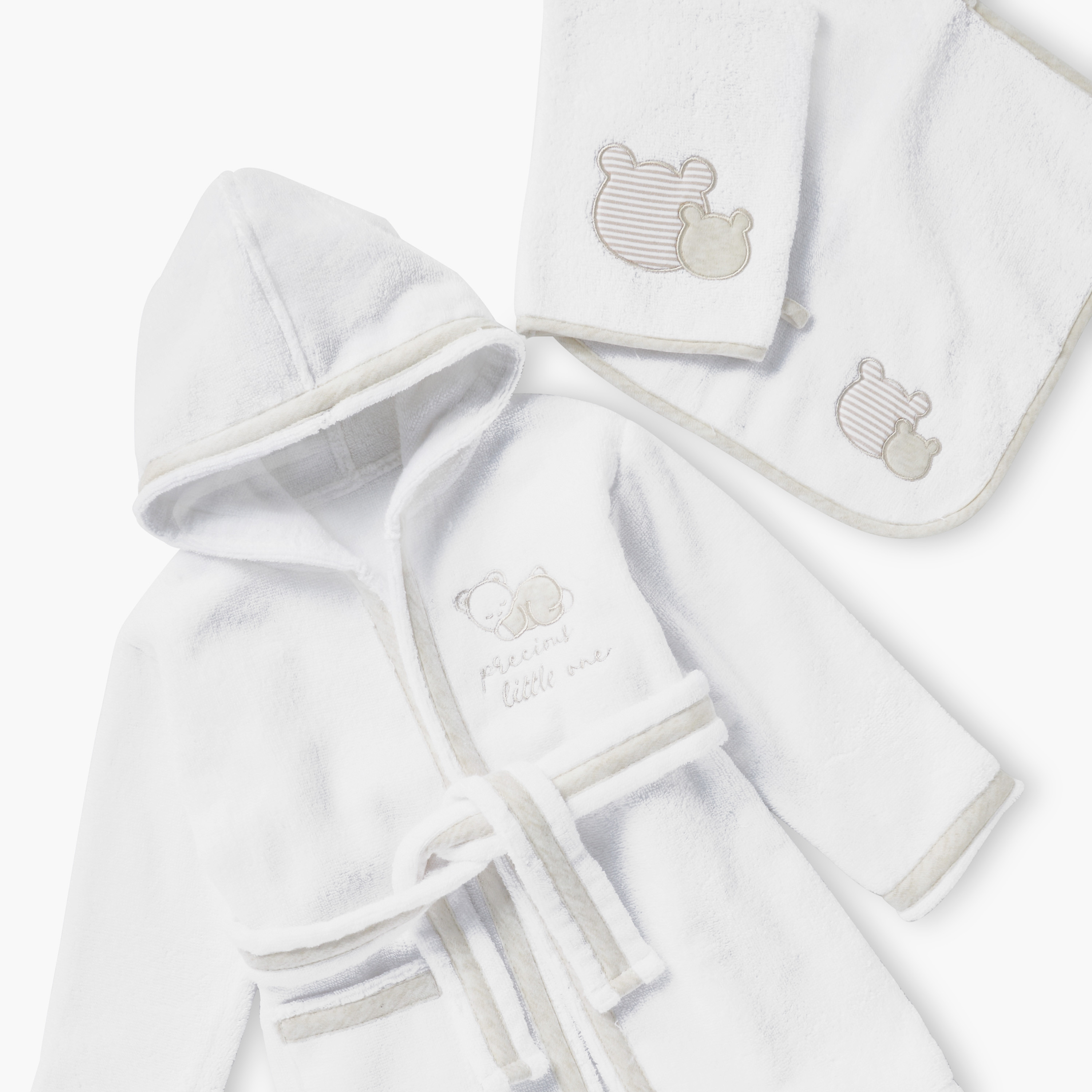 Giggles 4-Piece Hooded Bathrobe and Towel Set-baby-bathandcare-towels-image-4