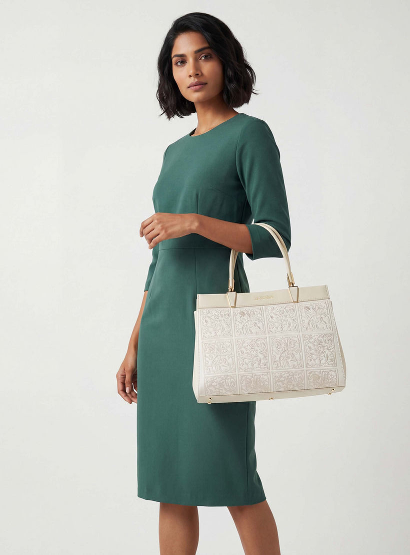 Le Confort Embroidered Tote Bag with Detachable Strap and Zip Closure-women-bagsandwallets-handbags-image-2