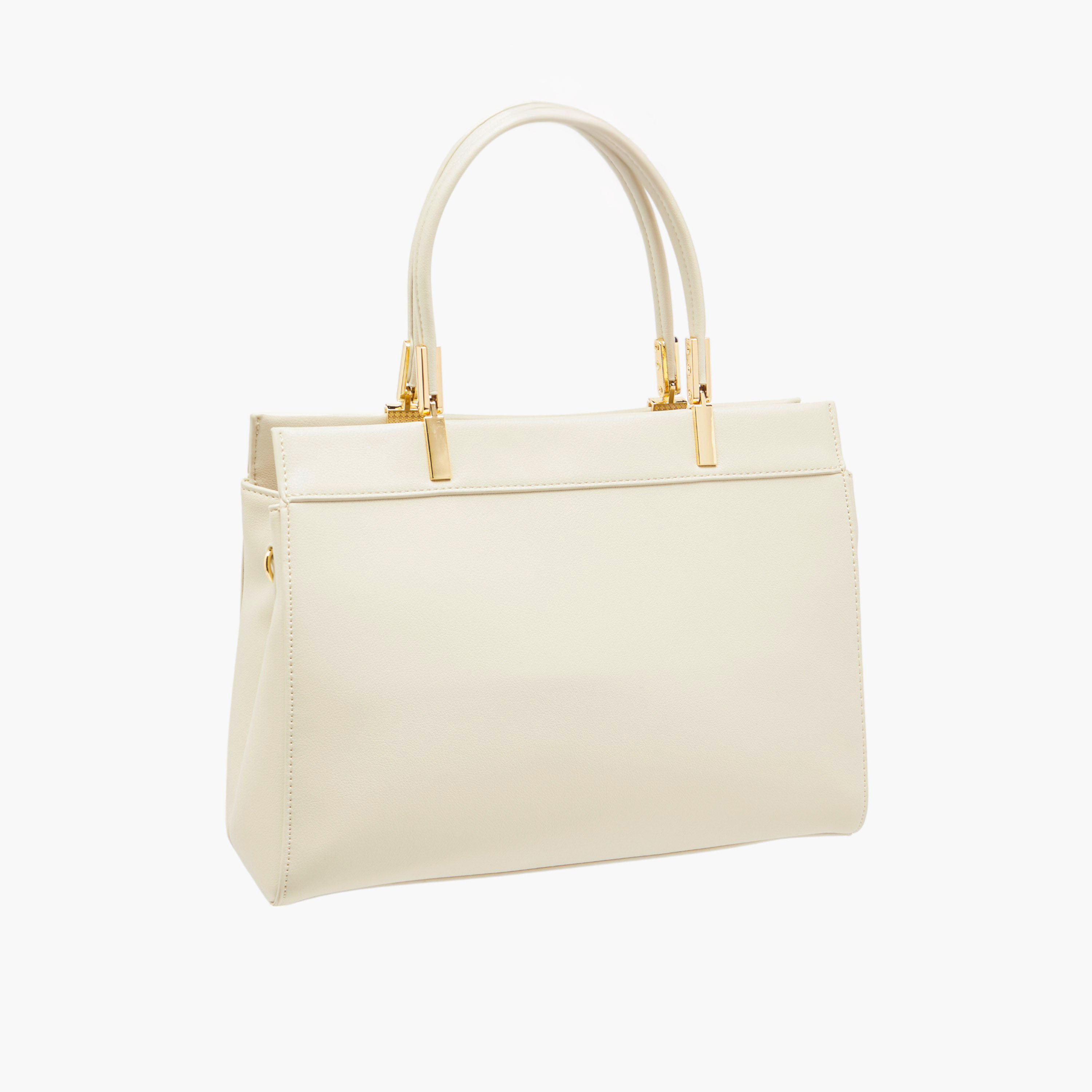Le Confort Embroidered Tote Bag with Detachable Strap and Zip Closure-women-bagsandwallets-handbags-image-4
