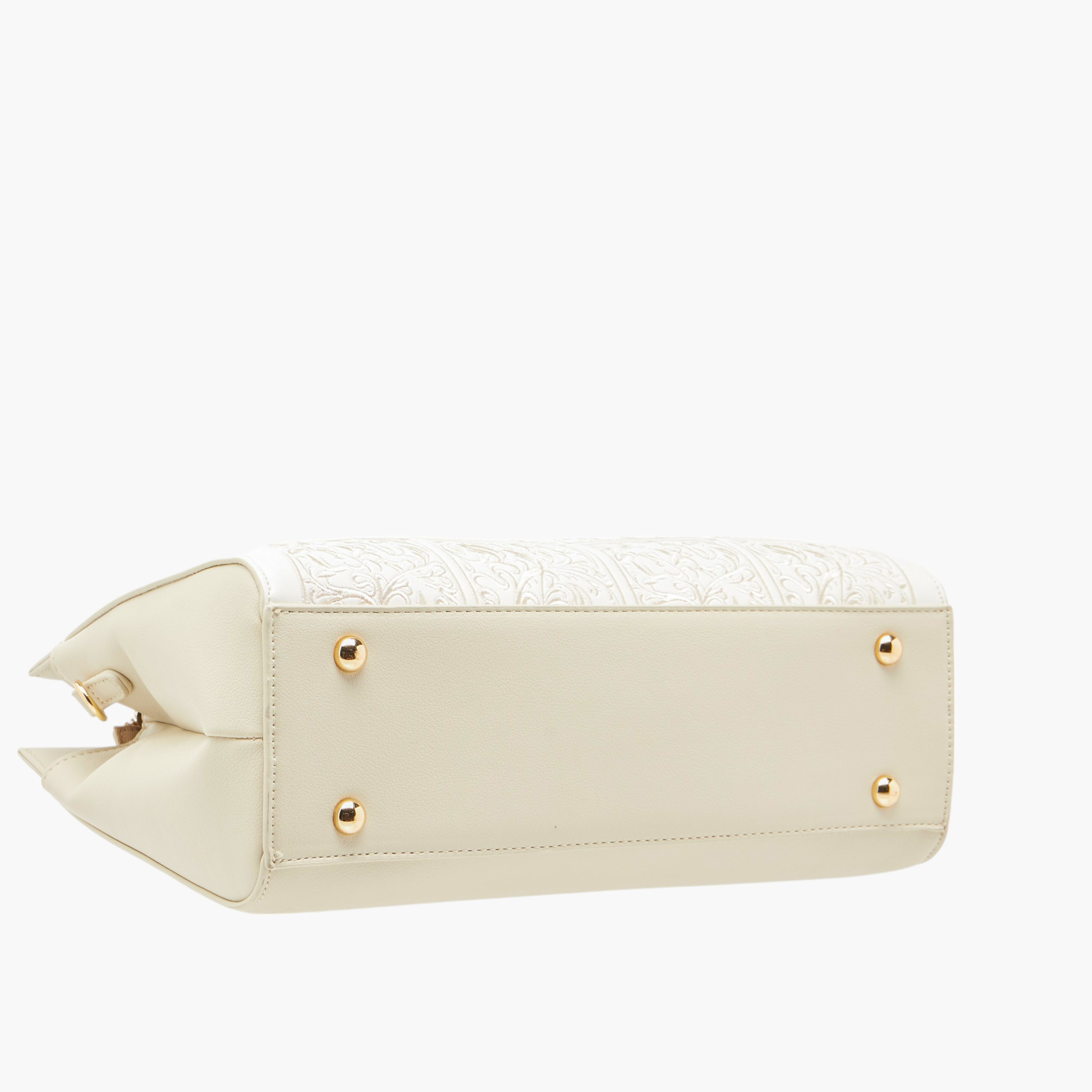 Le Confort Embroidered Tote Bag with Detachable Strap and Zip Closure-women-bagsandwallets-handbags-image-7