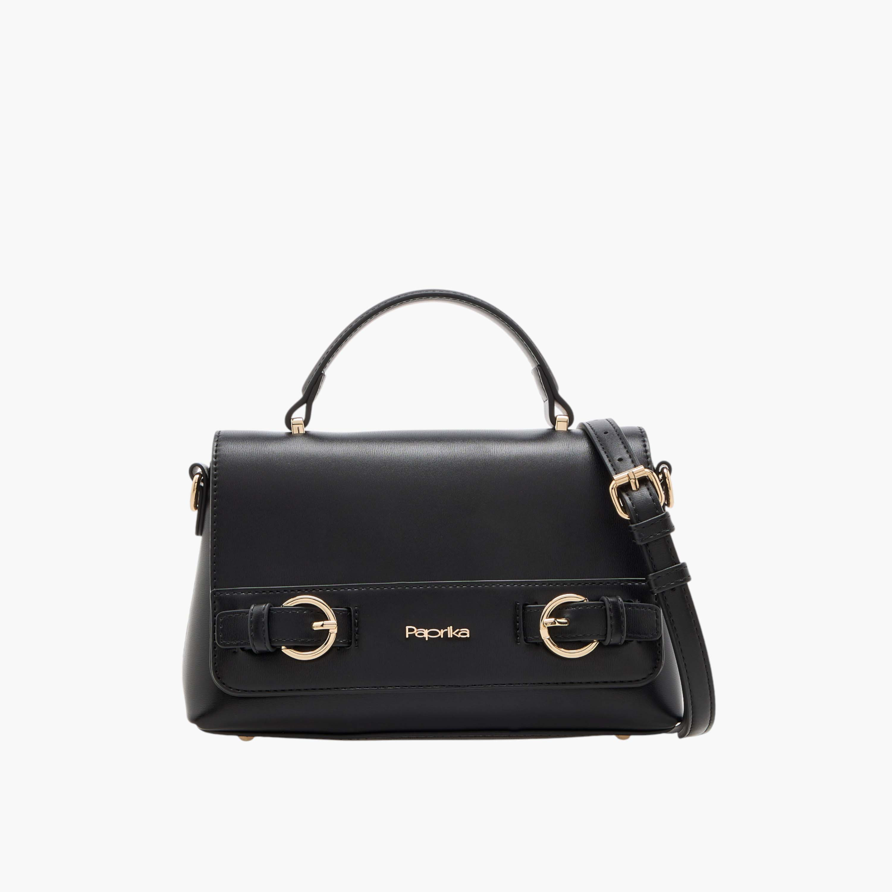 Paprika Solid Crossbody Bag with Detachable Strap and Flap Closure-women-bagsandwallets-handbags-image-1