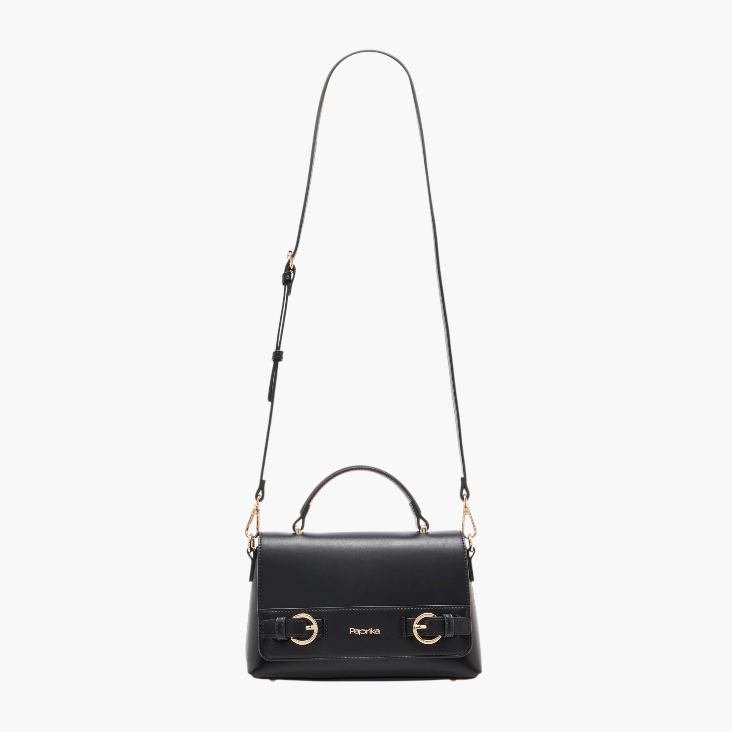 Paprika Solid Crossbody Bag with Detachable Strap and Flap Closure-women-bagsandwallets-handbags-image-2