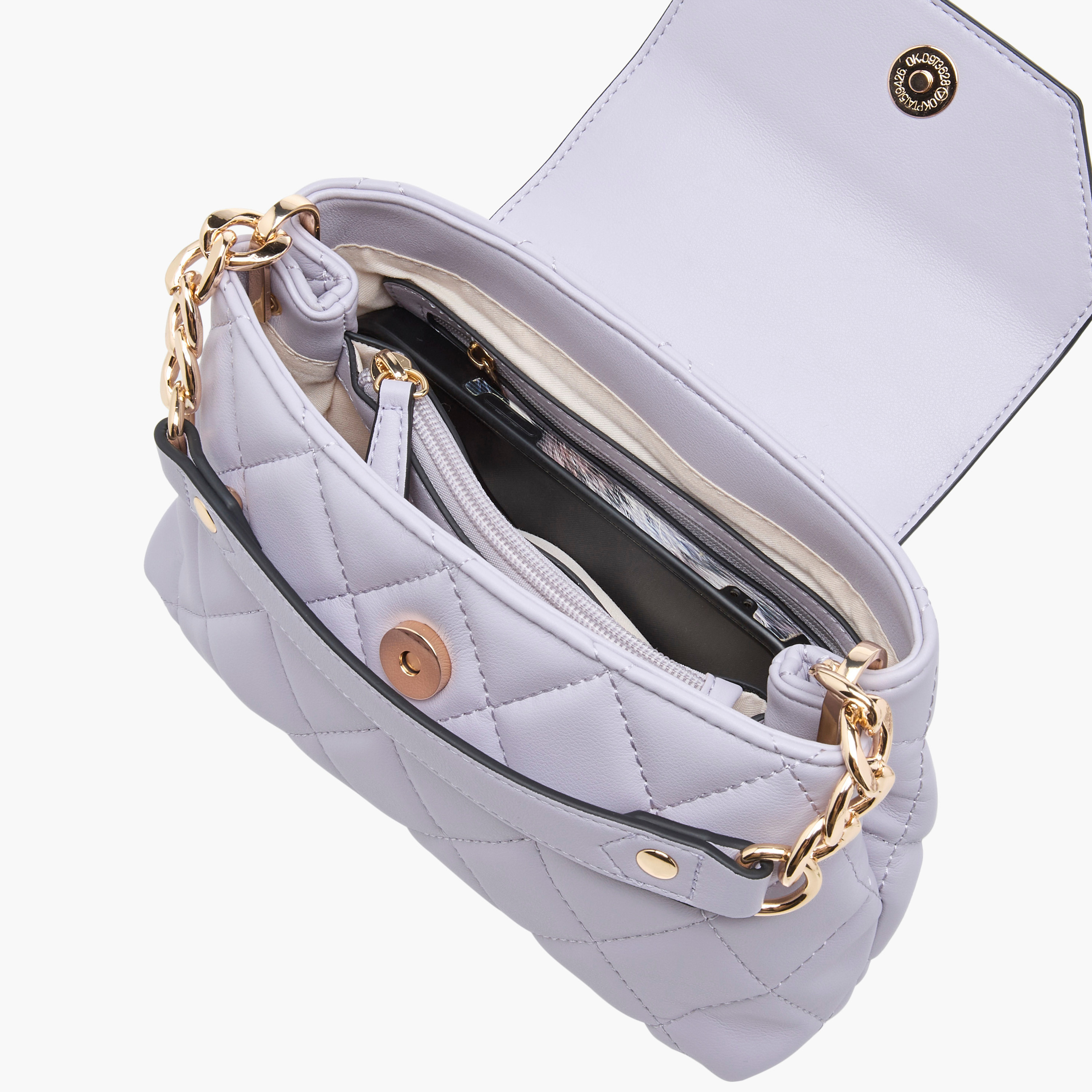 Paprika Quilted Crossbody Bag with Detachable Chain Strap and Flap Closure-women-bagsandwallets-handbags-image-7