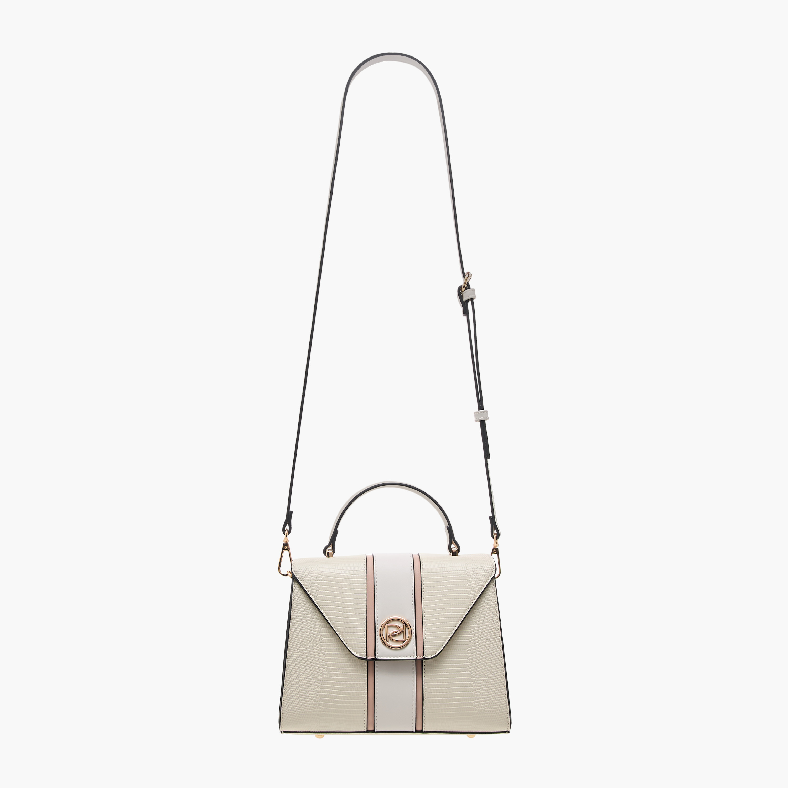 Paprika Textured Satchel Bag with Top Handle and Detachable Strap-women-bagsandwallets-handbags-image-2