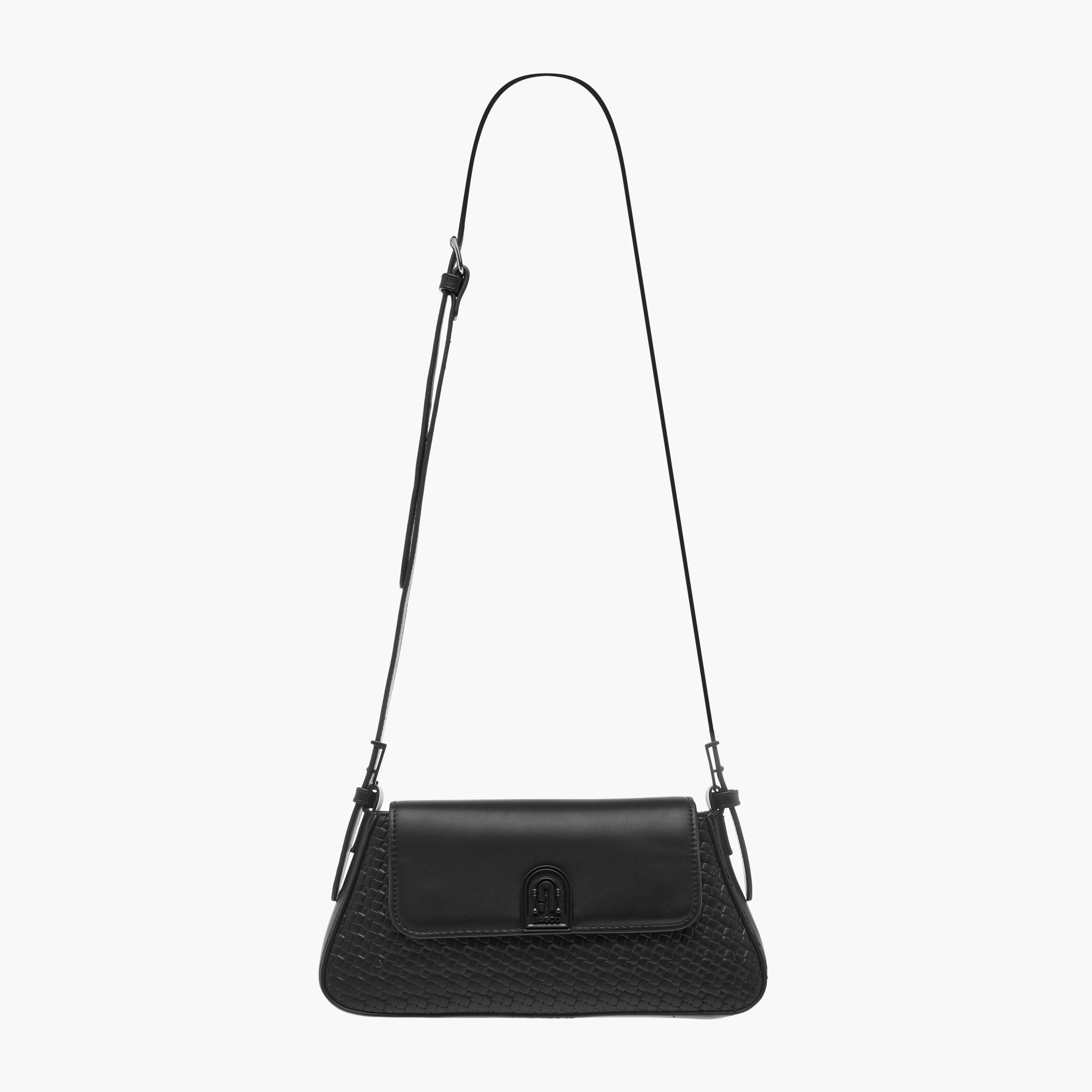 Bagco Textured Crossbody Bag with Adjustable Strap and Wallet-women-bagsandwallets-handbags-image-3