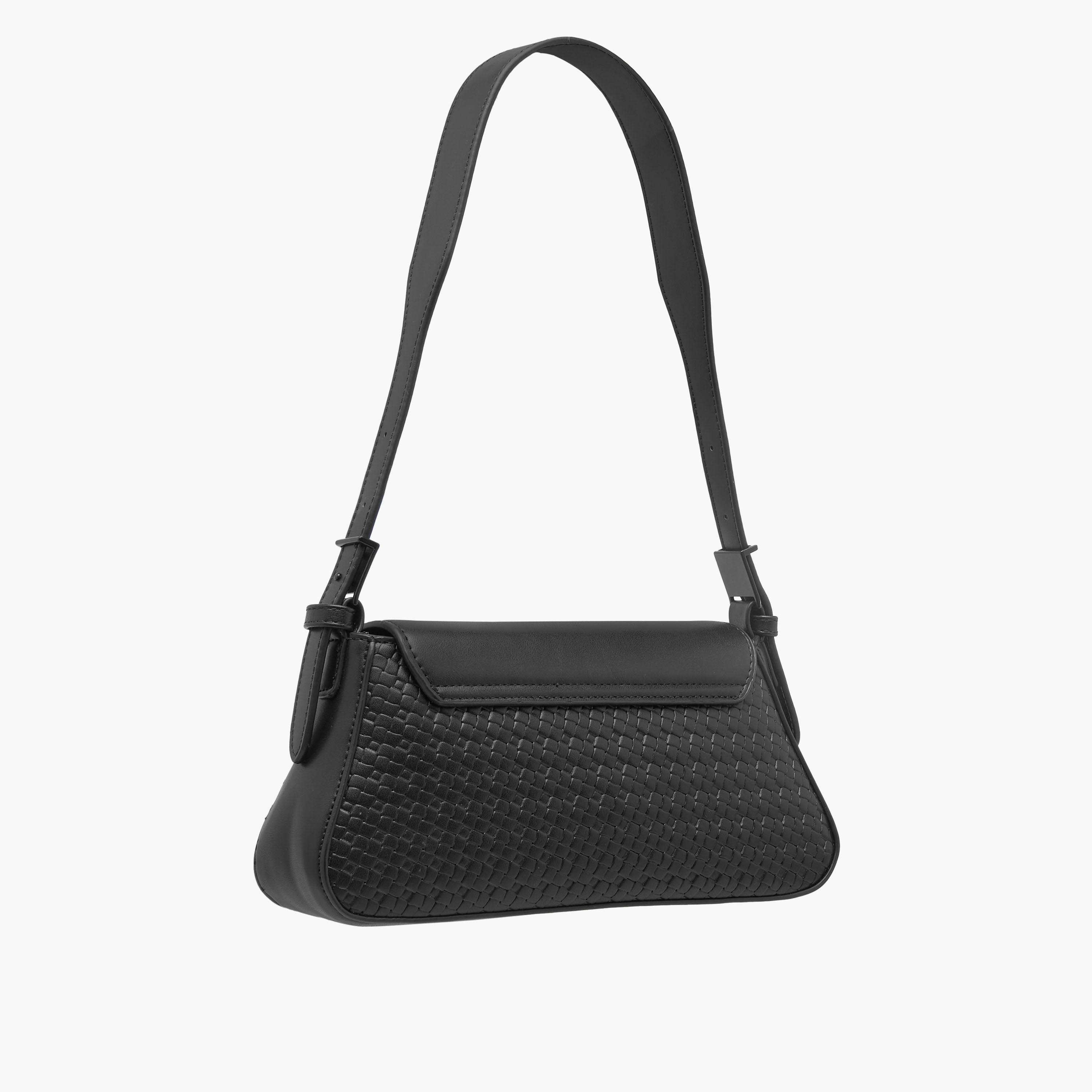 Bagco Textured Crossbody Bag with Adjustable Strap and Wallet-women-bagsandwallets-handbags-image-4