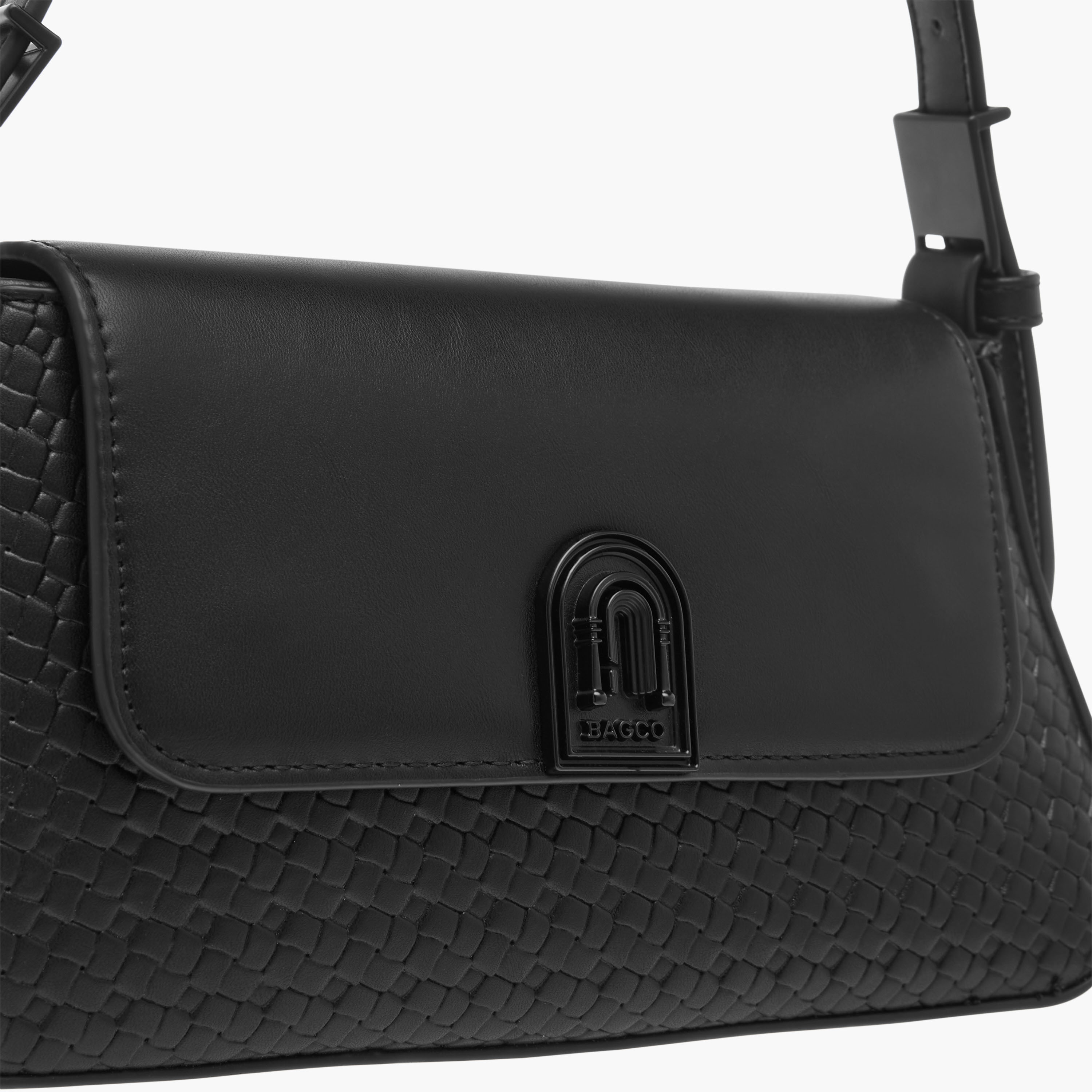 Bagco Textured Crossbody Bag with Adjustable Strap and Wallet-women-bagsandwallets-handbags-image-7