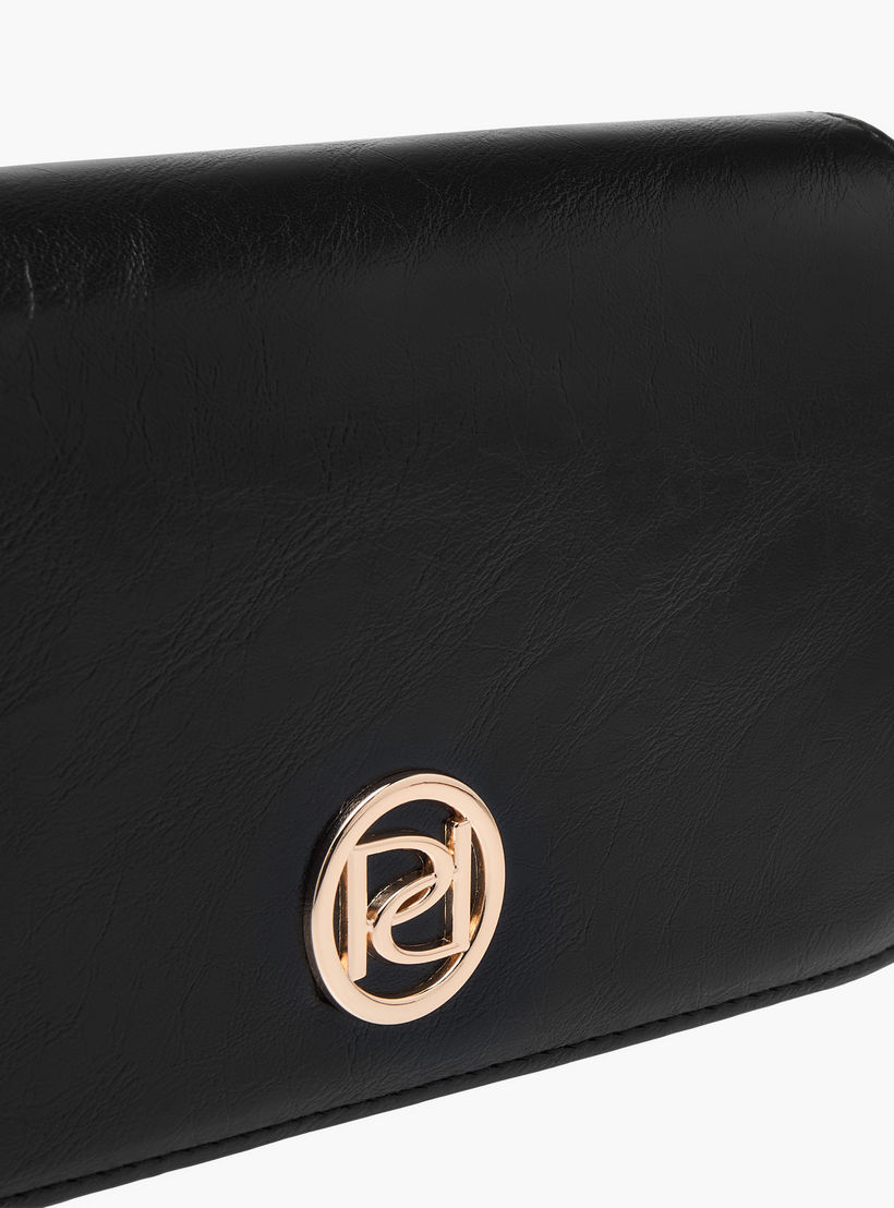 Paprika Logo Detail Crossbody Bag with Chain Strap and Flap Closure-women-bagsandwallets-handbags-image-4