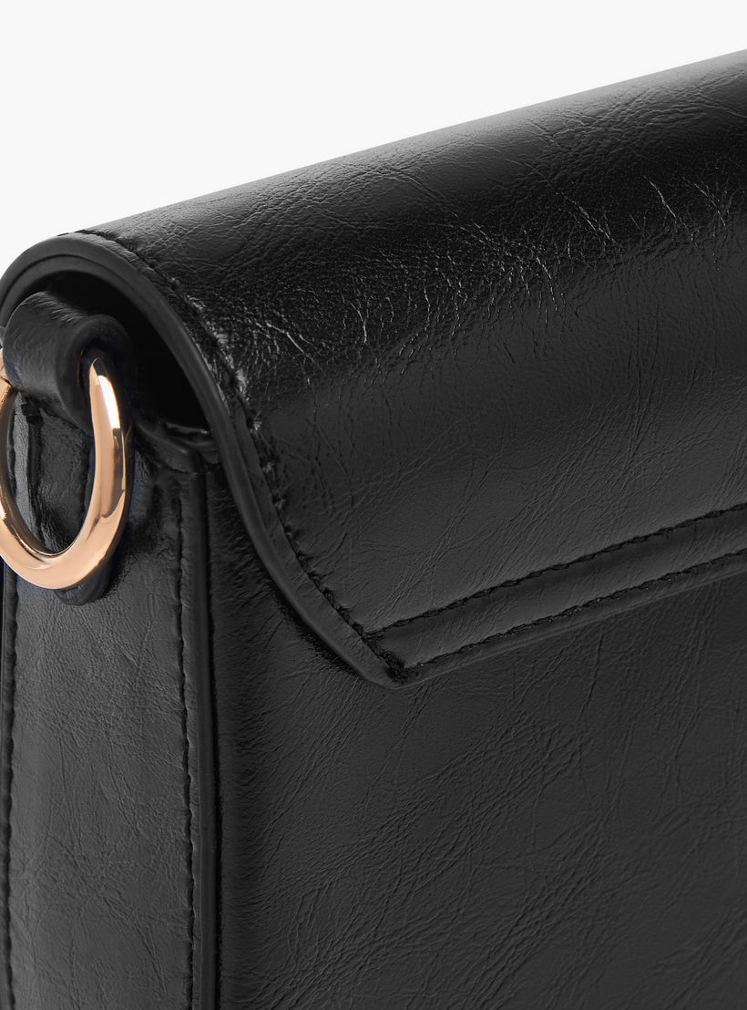 Paprika Logo Detail Crossbody Bag with Chain Strap and Flap Closure-women-bagsandwallets-handbags-image-5