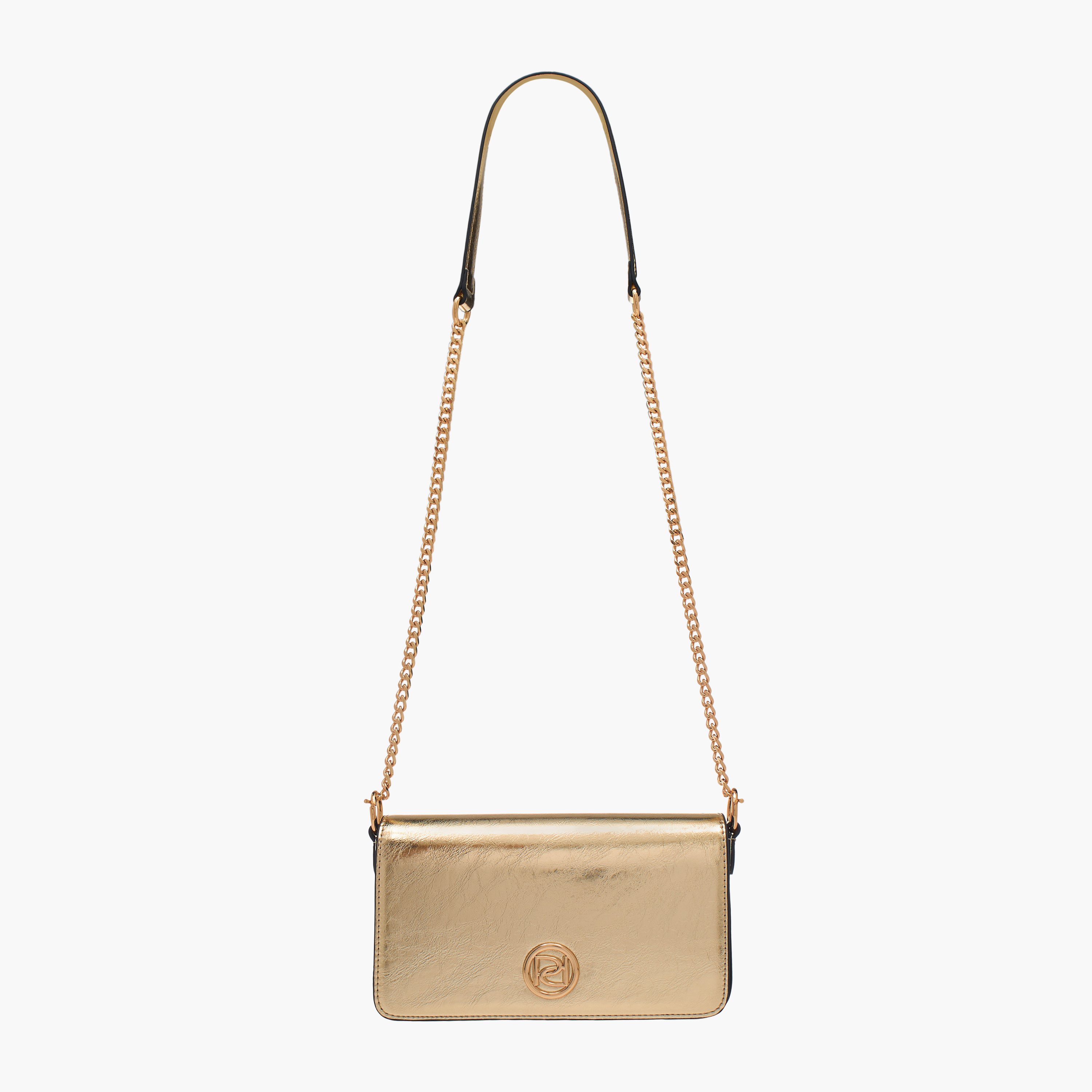 Paprika Logo Detail Crossbody Bag with Chain Strap and Flap Closure-women-bagsandwallets-handbags-image-2