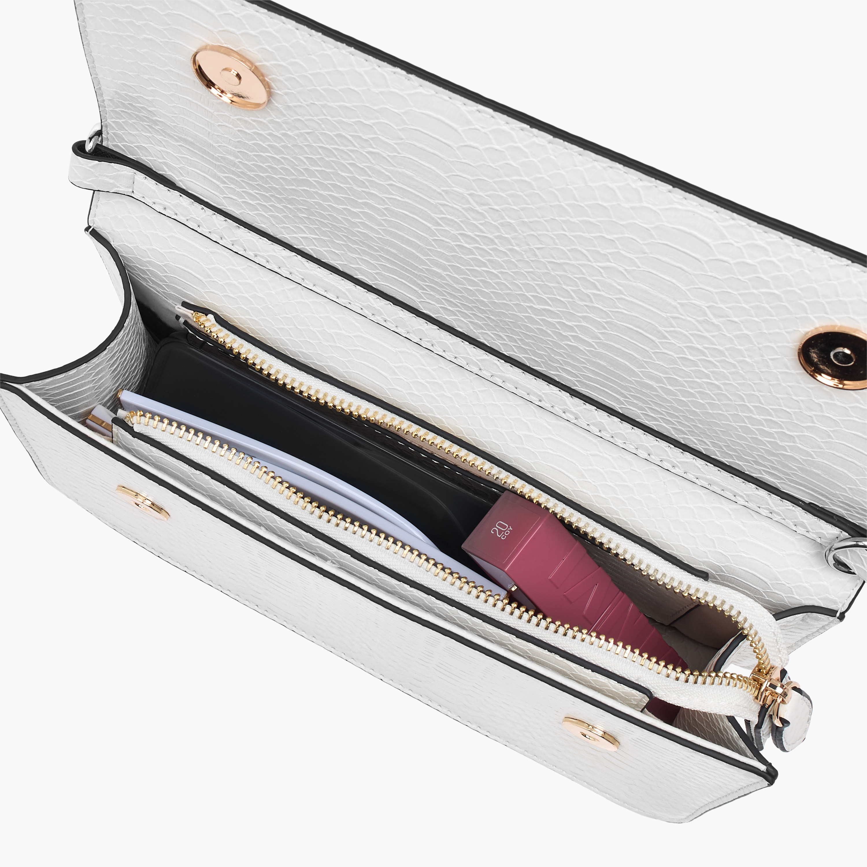 Paprika Textured Crossbody Bag with Chain Strap and Flap Closure-women-bagsandwallets-handbags-image-7