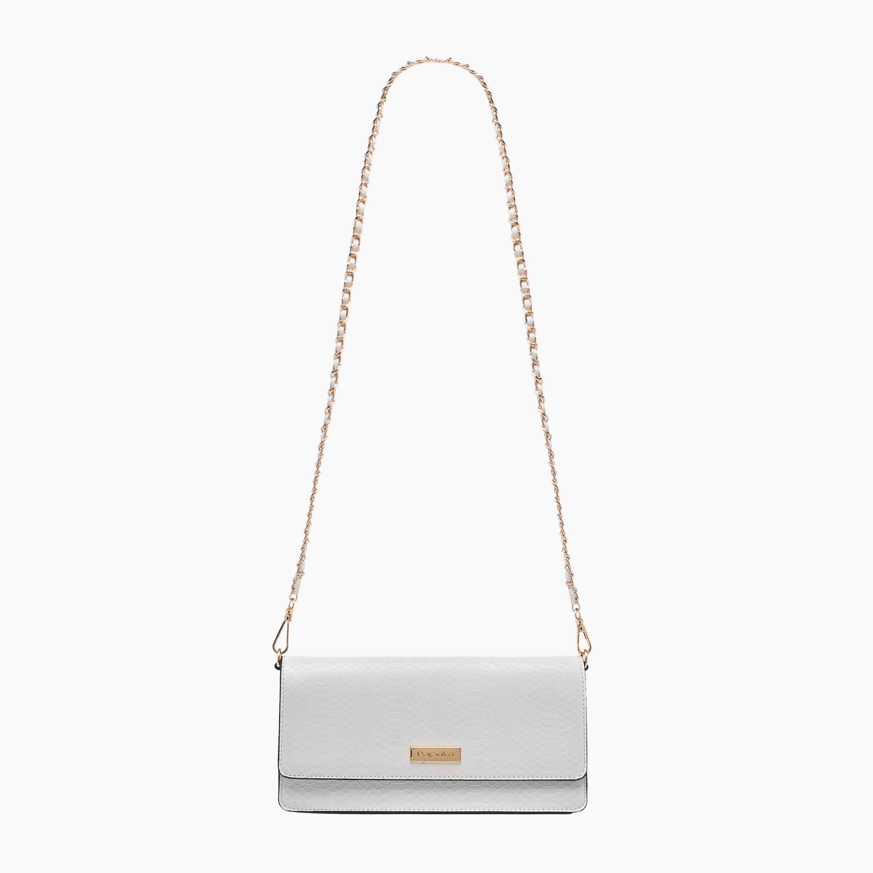Paprika Textured Crossbody Bag with Chain Strap and Flap Closure-women-bagsandwallets-handbags-image-2