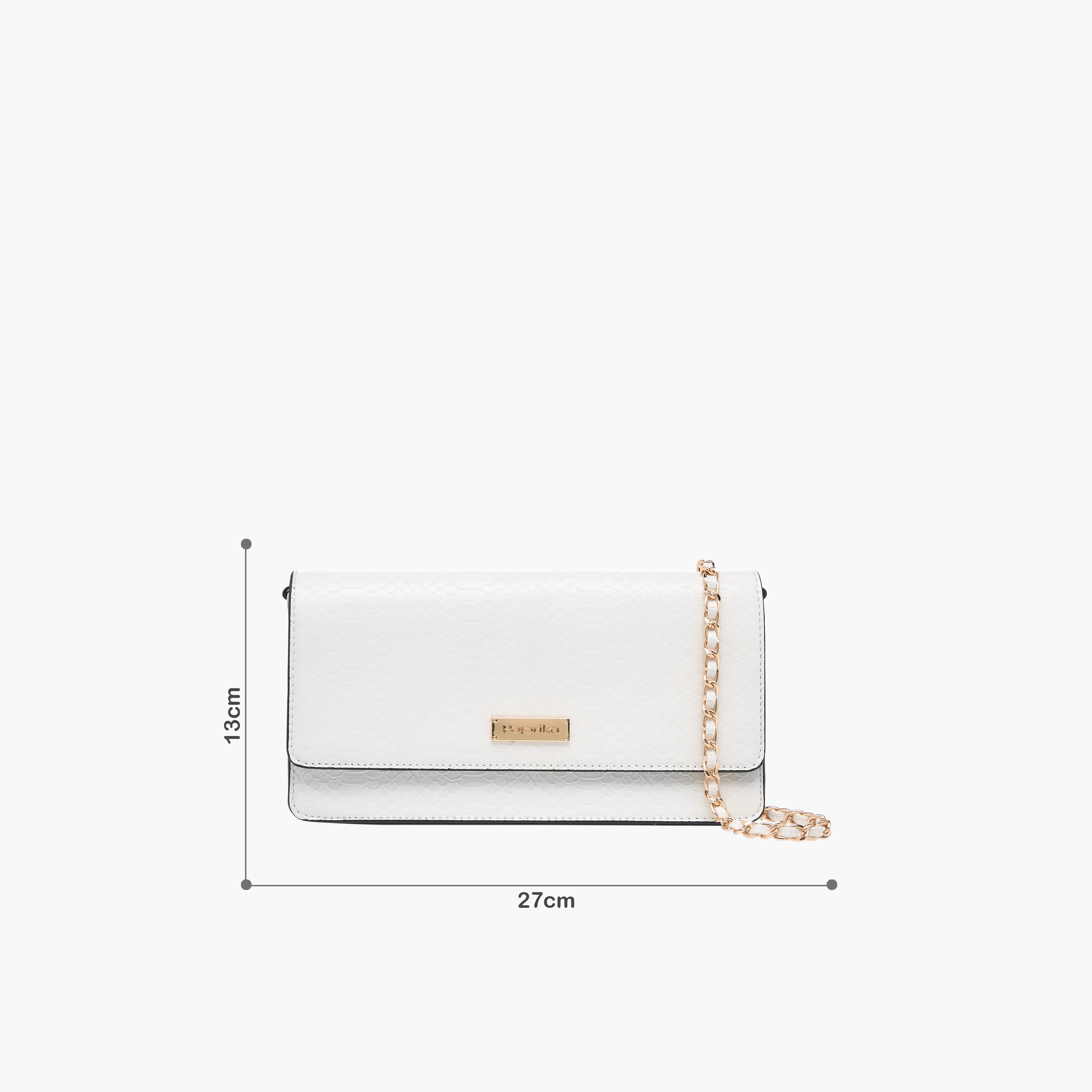 Paprika Textured Crossbody Bag with Chain Strap and Flap Closure-women-bagsandwallets-handbags-image-8