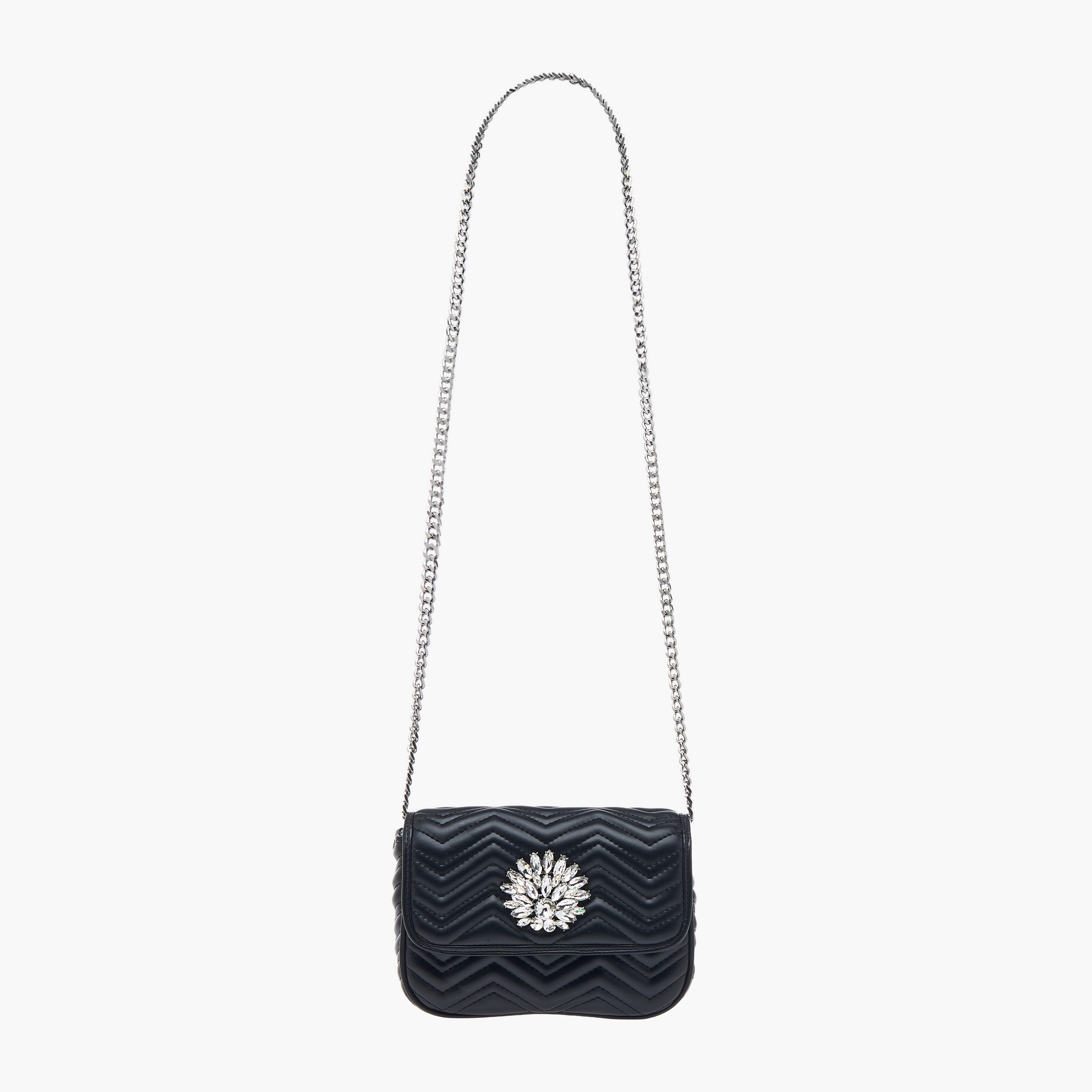 شنطة كروس بودي مزينة بحزام سلسلة وطية إغلاق من بابريكا-women-bagsandwallets-handbags-image-2