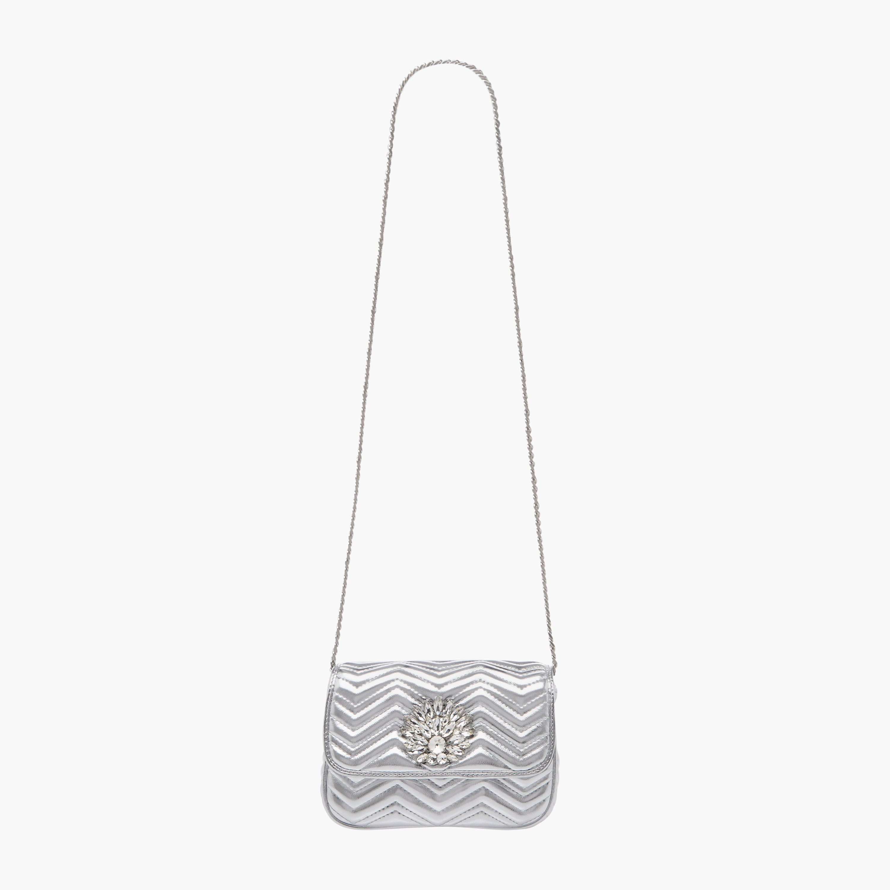 Paprika Embellished Crossbody Bag with Chain Strap and Flap Closure-women-bagsandwallets-handbags-image-2