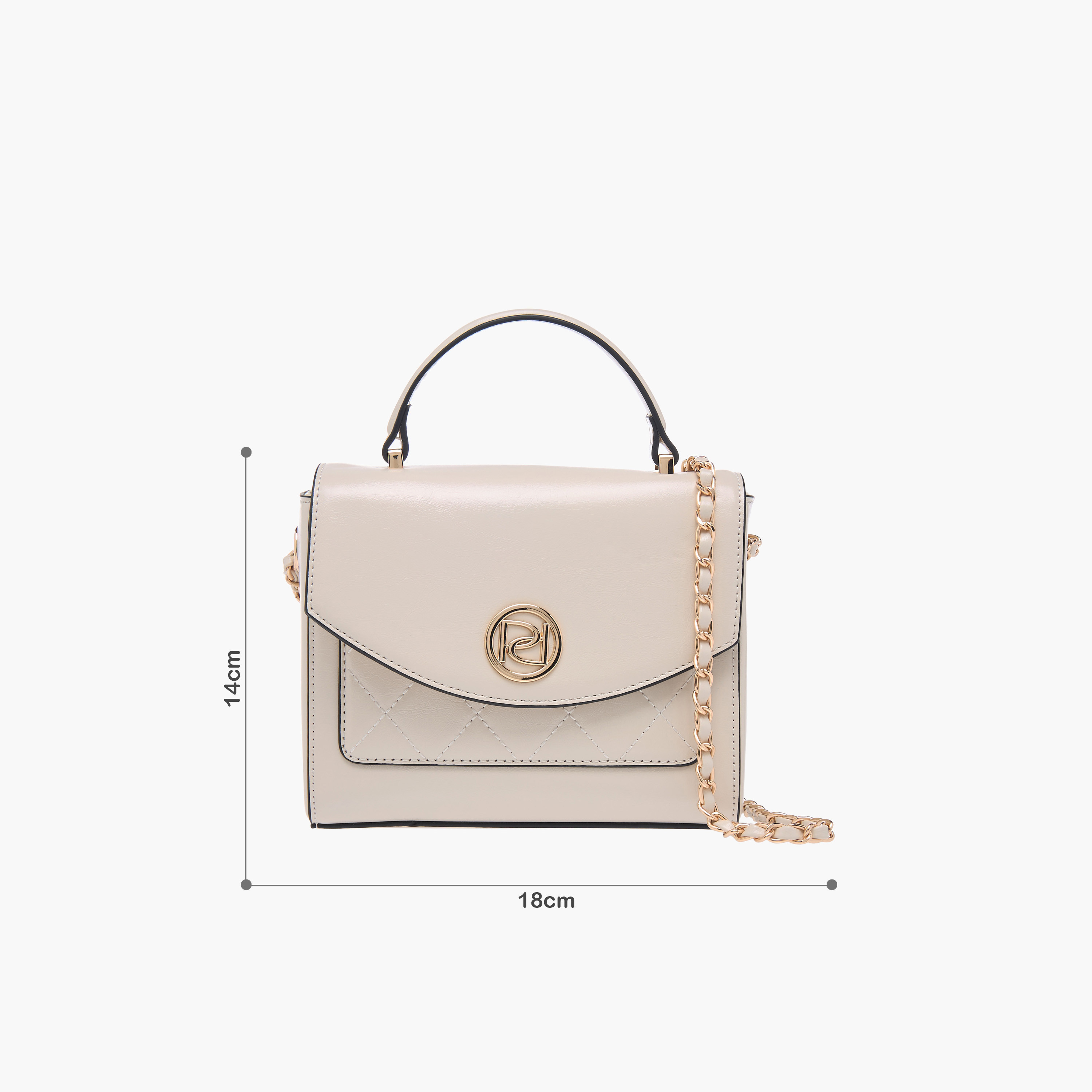 Paprika Textured Satchel Bag with Top Handle and Chain Strap-women-bagsandwallets-handbags-image-8