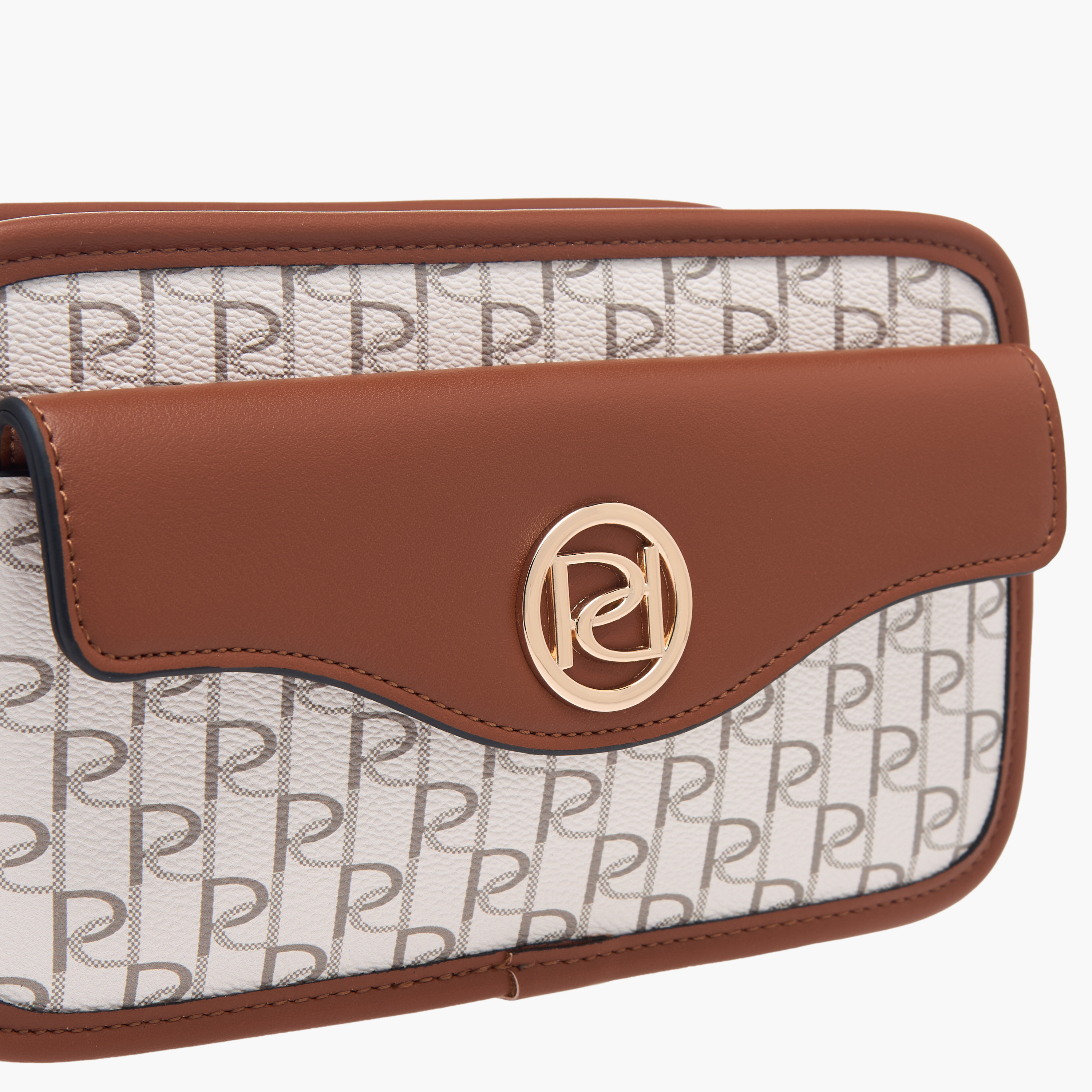 Paprika Monogram Print Crossbody Bag with Adjustable Strap and Zip Closure-women-bagsandwallets-handbags-image-4