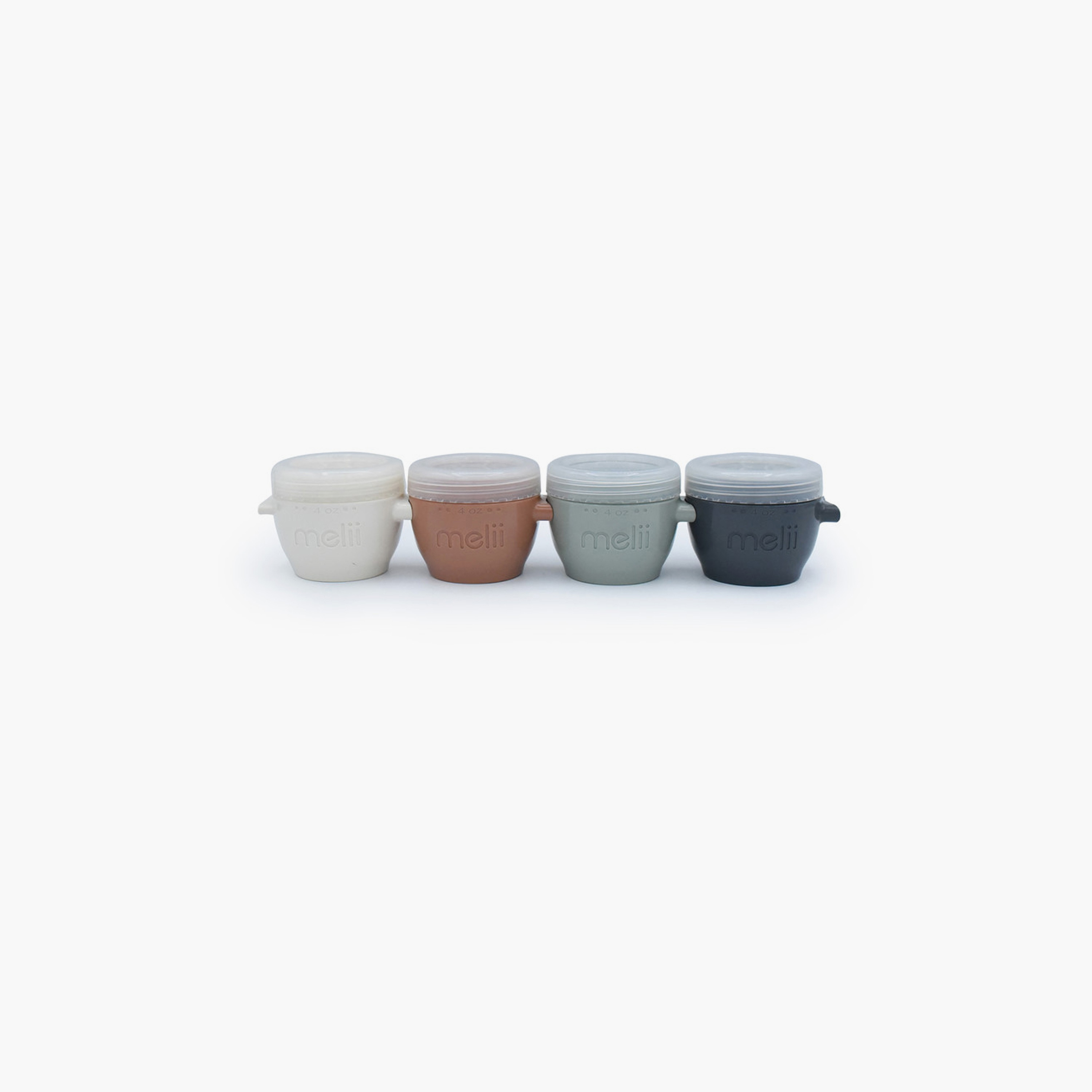 Melii 4-Piece Snap & Go Pods Food Container - Earth Tones - 118 ml-baby-feeding-mealtimeessentials-image-3