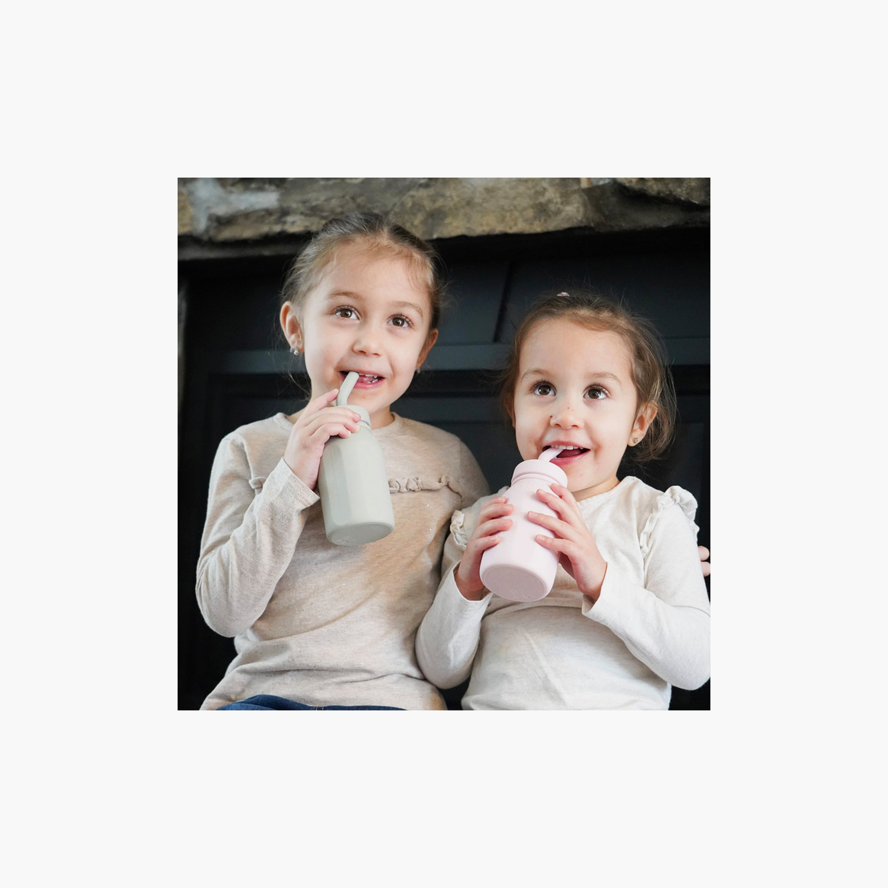 زجاجة مياه سيليكون خالية من مادة BPA مع ماصة من ميلي - 230 مل-school-waterbottles-image-7