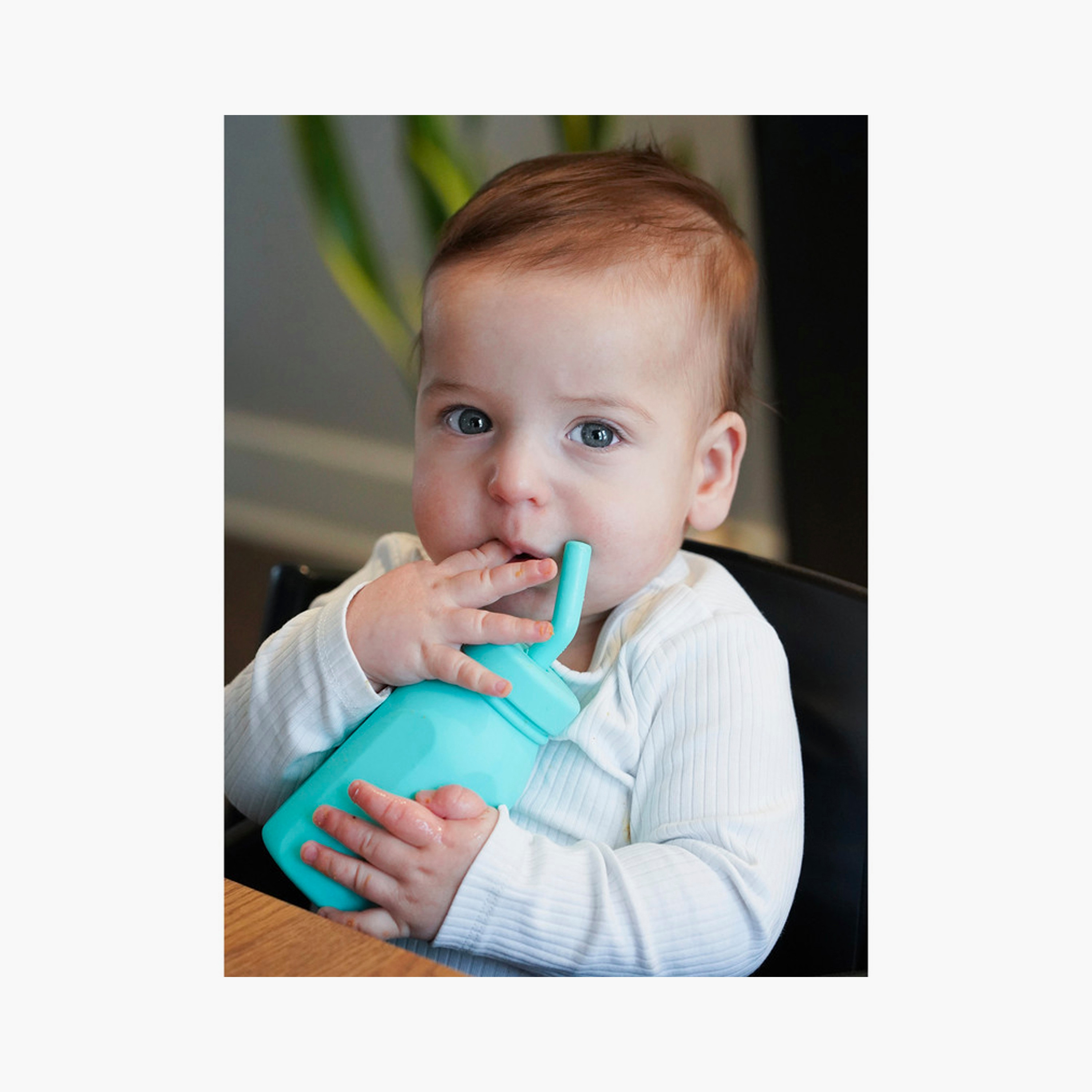 زجاجة مياه سيليكون خالية من مادة BPA مع ماصة من ميلي - 230 مل-school-waterbottles-image-3