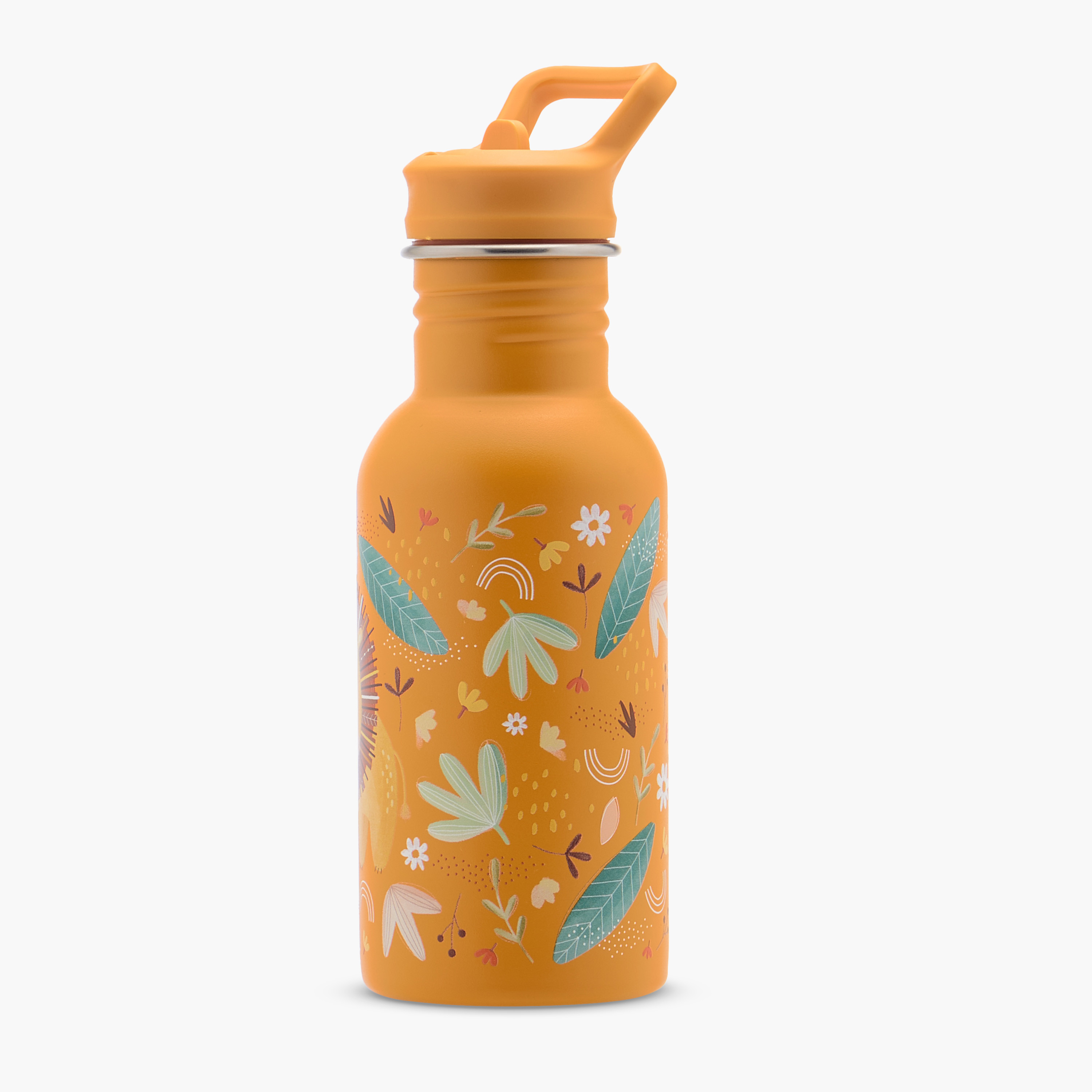 Chompy The Lion Print Stainless Steel Bottle - 500 ml-baby-feeding-mealtimeessentials-image-1