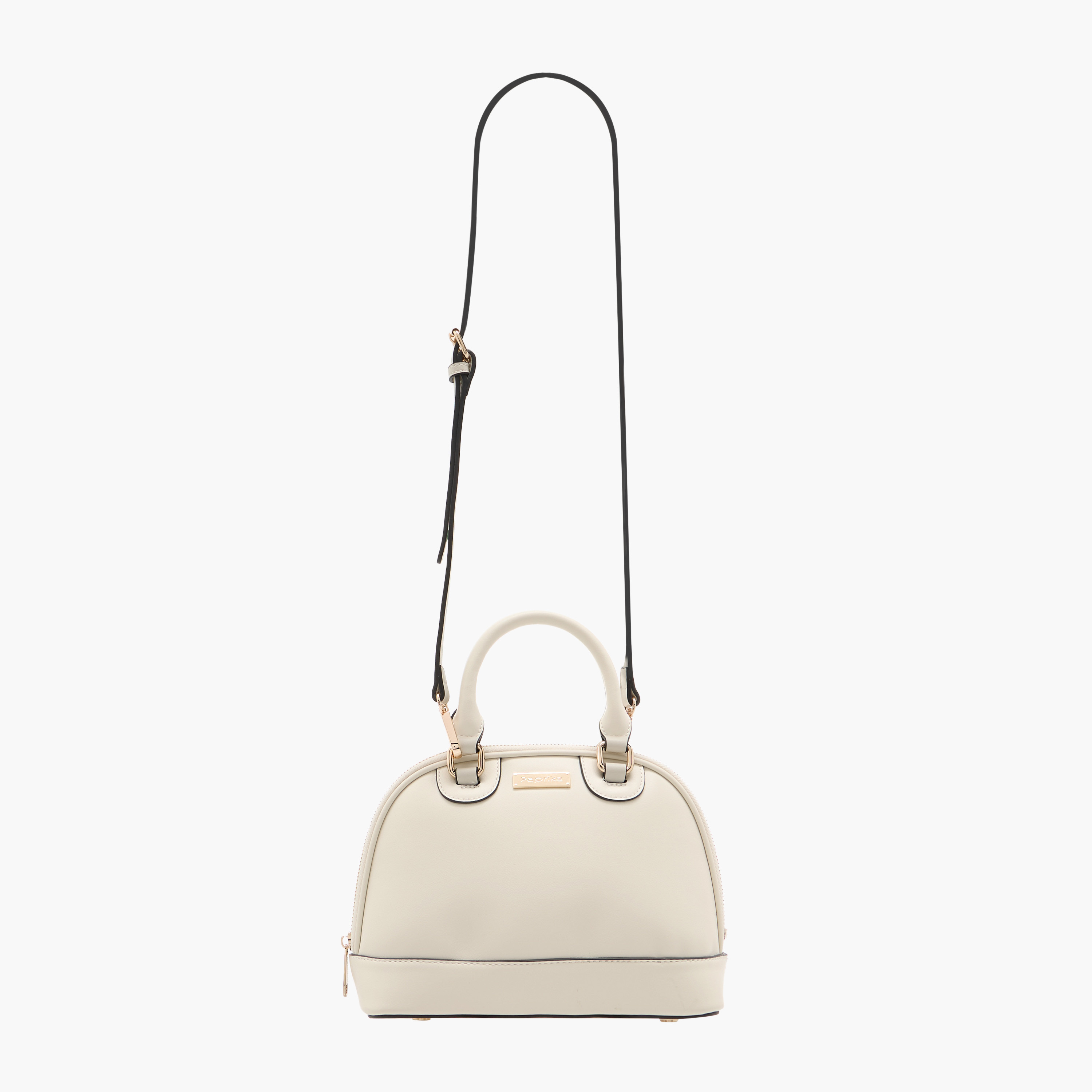Paprika Solid Tote Bag with Detachable Strap and Zip Closure-women-bagsandwallets-handbags-image-2