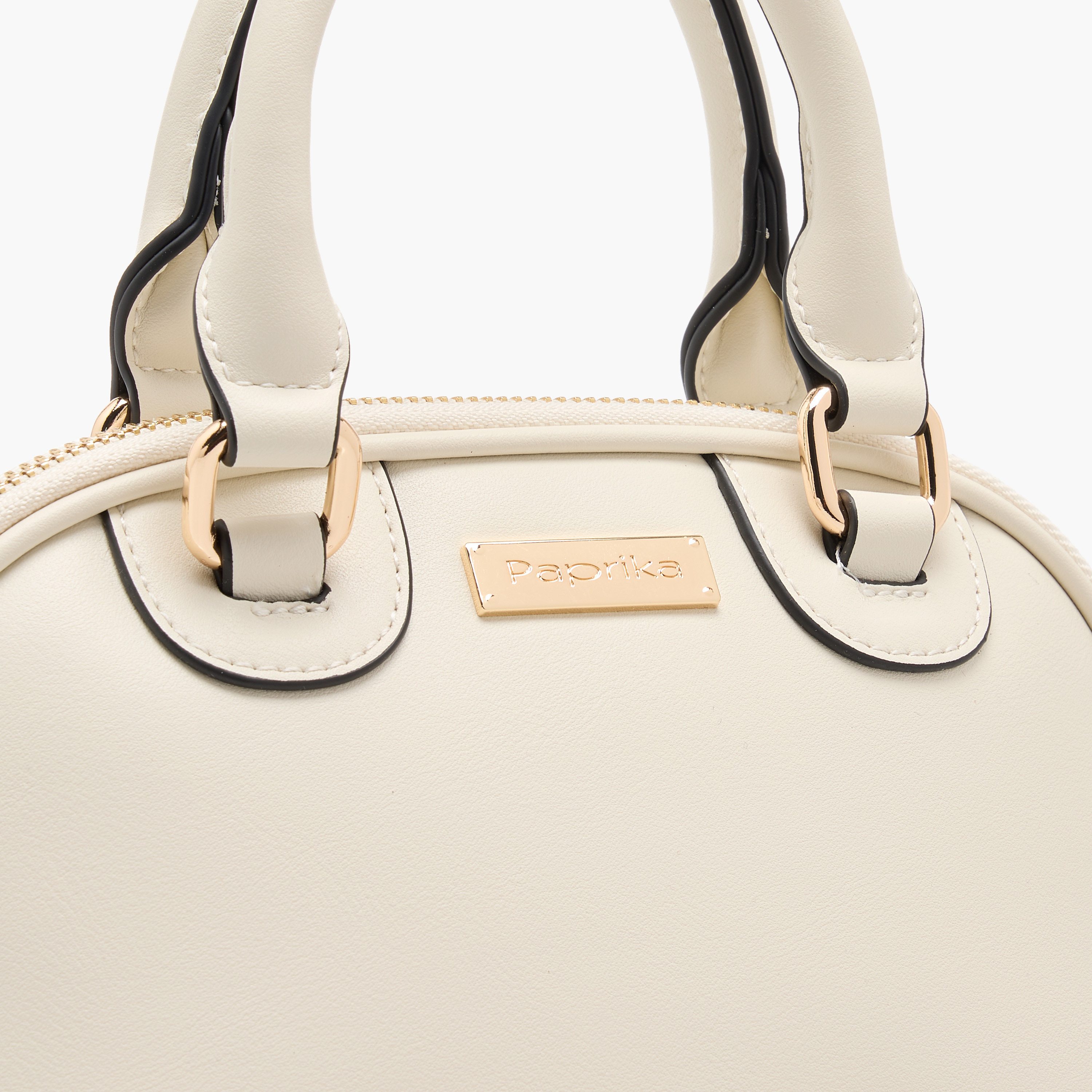 Paprika Solid Tote Bag with Detachable Strap and Zip Closure-women-bagsandwallets-handbags-image-4