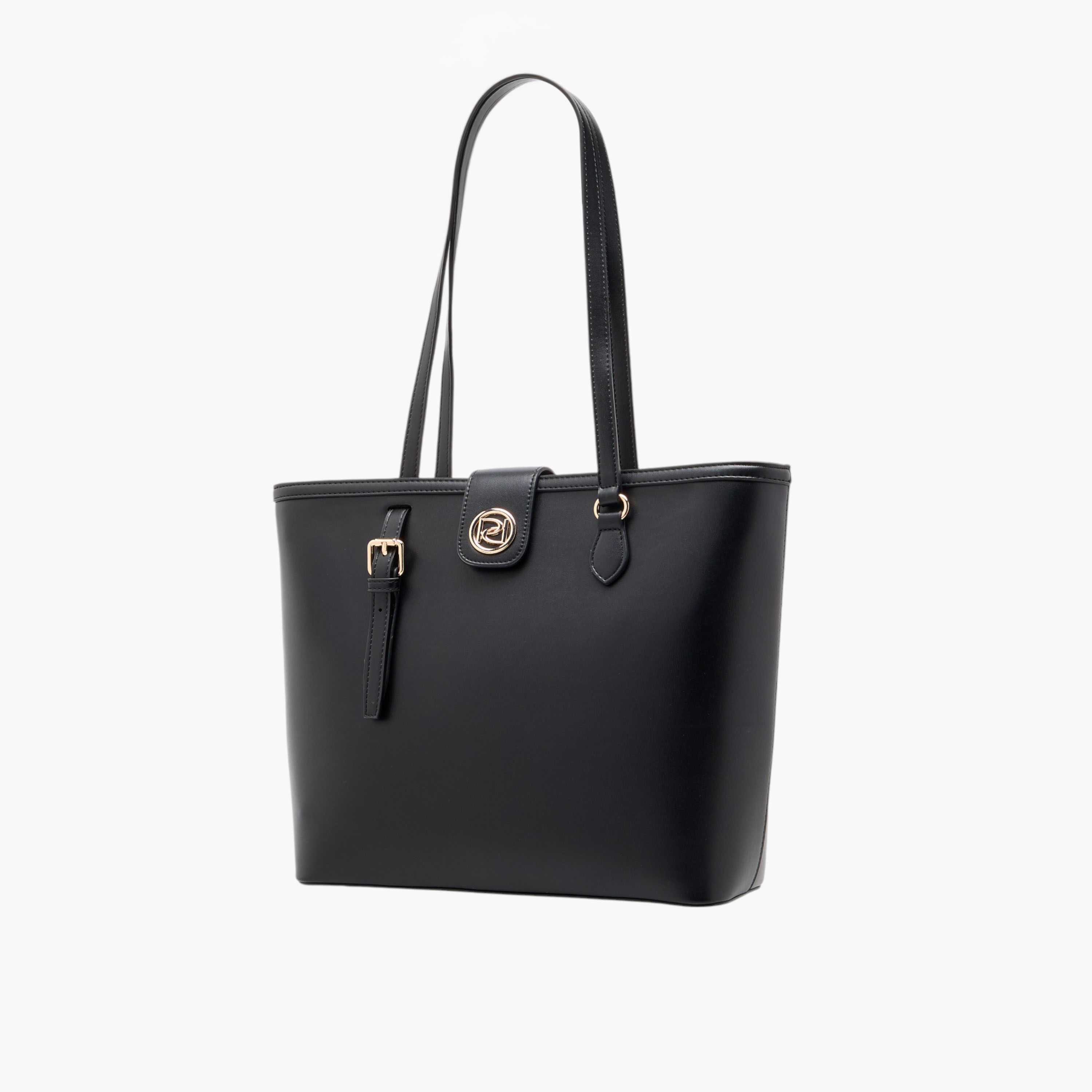 Paprika Solid Tote Bag with Double Handle and Zip Closure-women-bagsandwallets-handbags-image-2