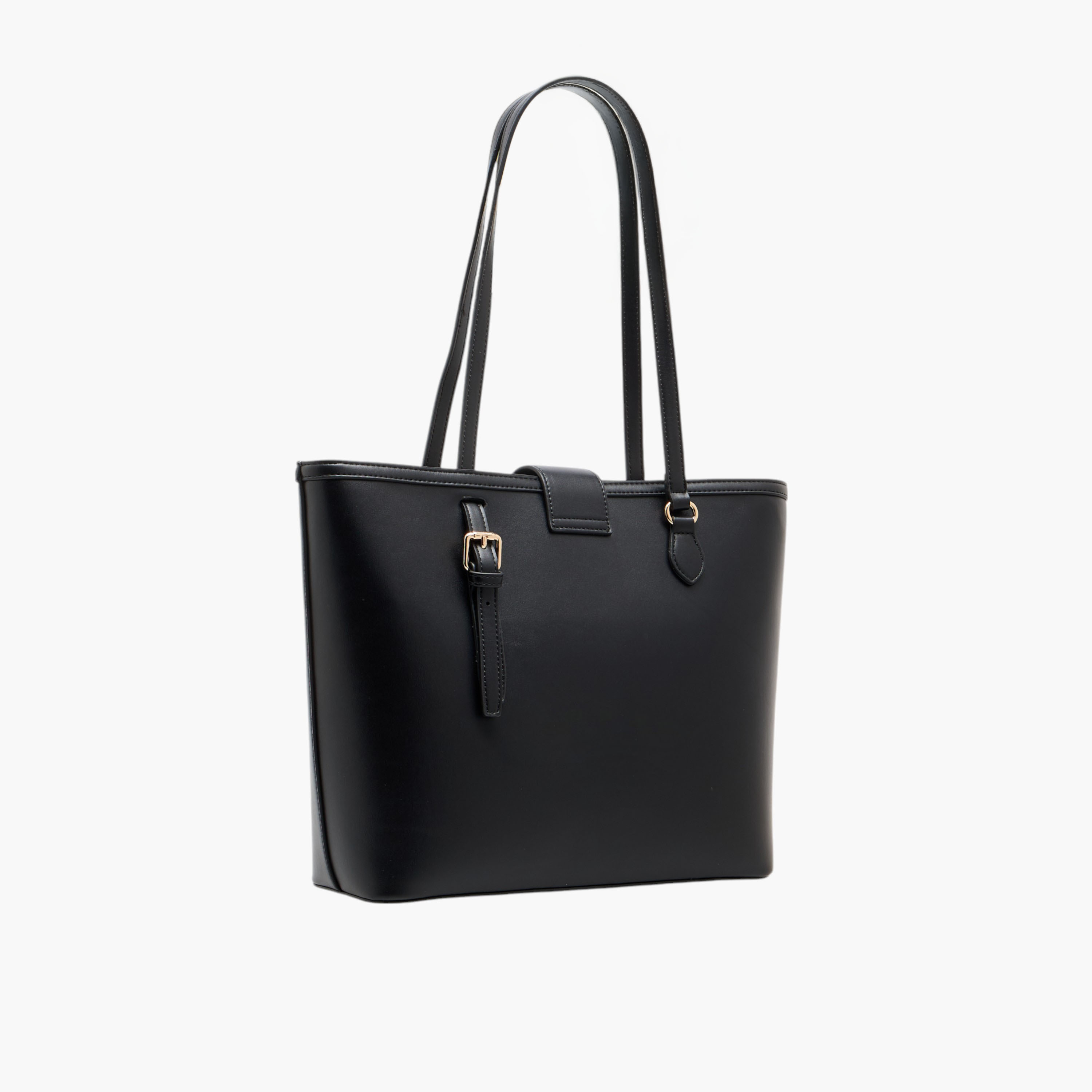Paprika Solid Tote Bag with Double Handle and Zip Closure-women-bagsandwallets-handbags-image-3