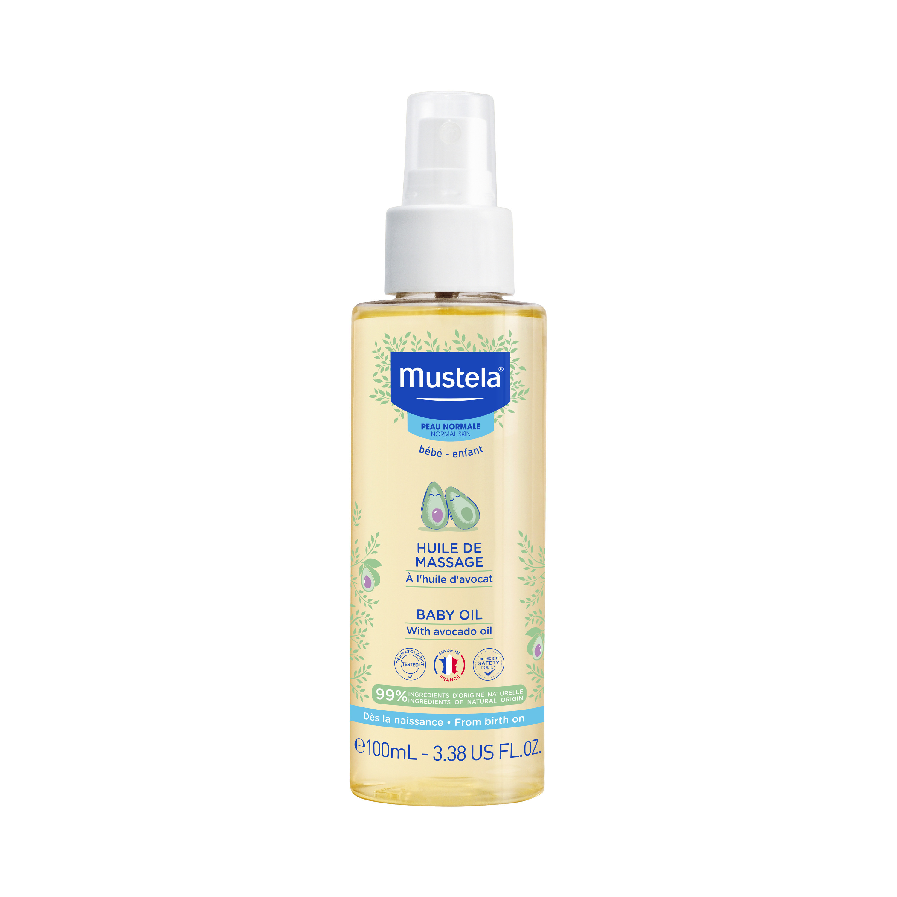 Mustela Massage Oil - 100 ml-baby-bathandcare-hairbodyskincare-babyoil-image-1