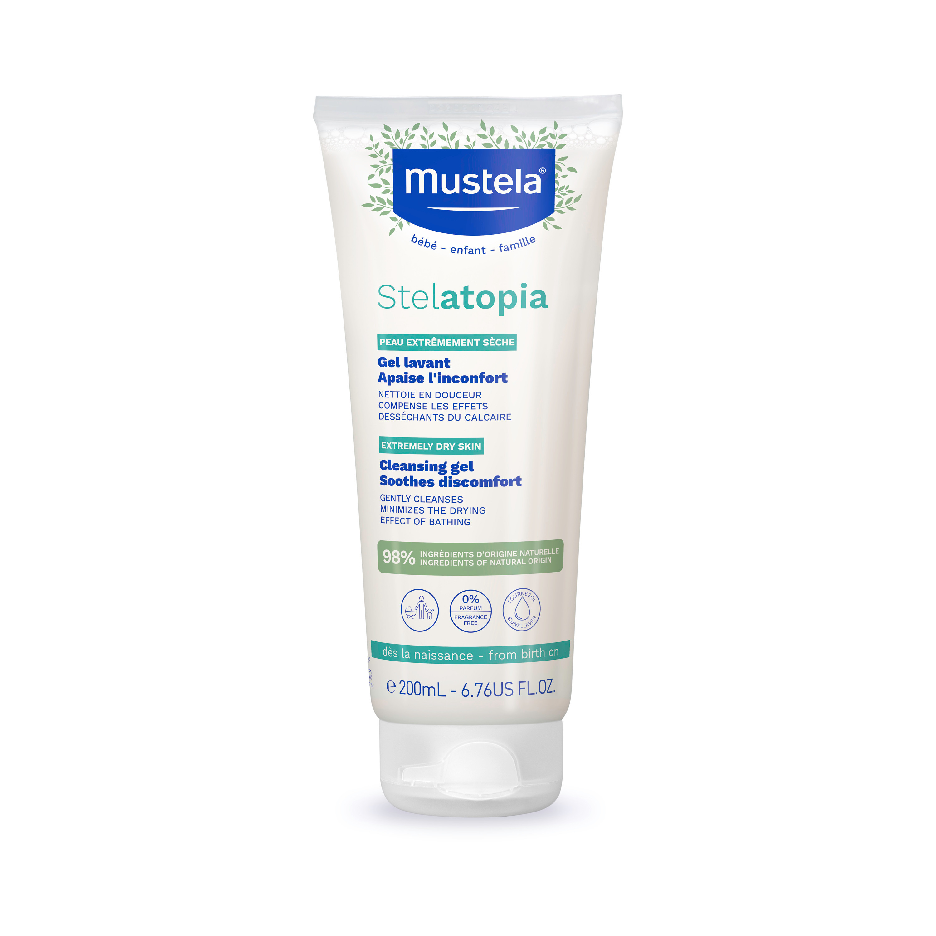 Mustela Stelatopia Cleansing Gel - 200 ml-baby-bathandcare-hairbodyskincare-image-1