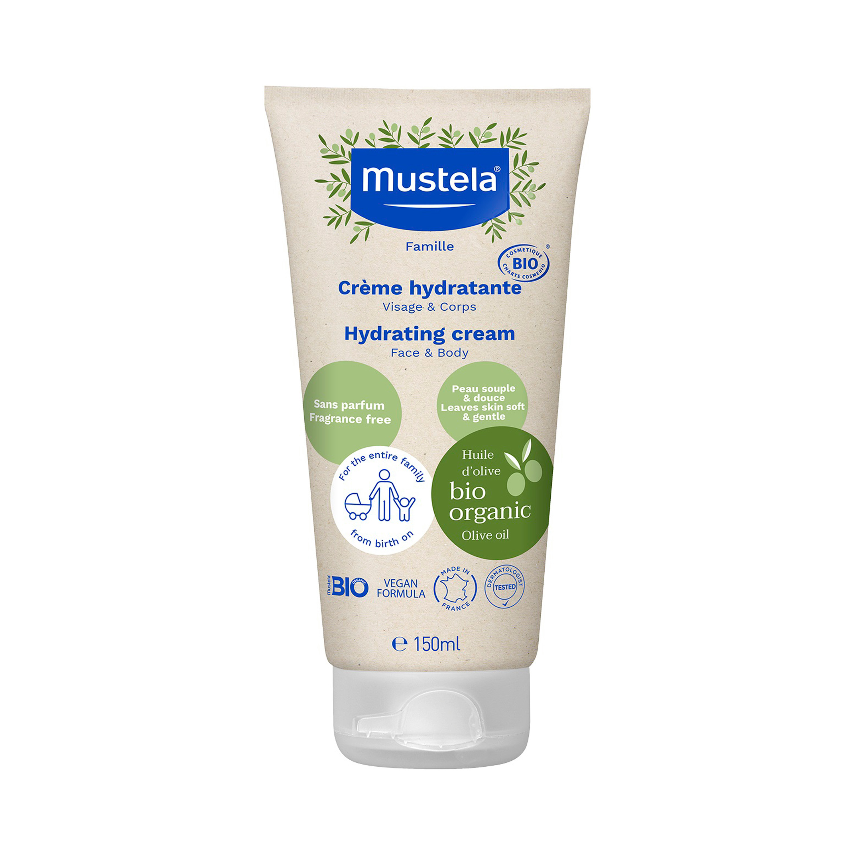 Mustela Organic Certified Hydrating Cream - 150 ml-baby-bathandcare-hairbodyskincare-lotionsandcreams-image-1