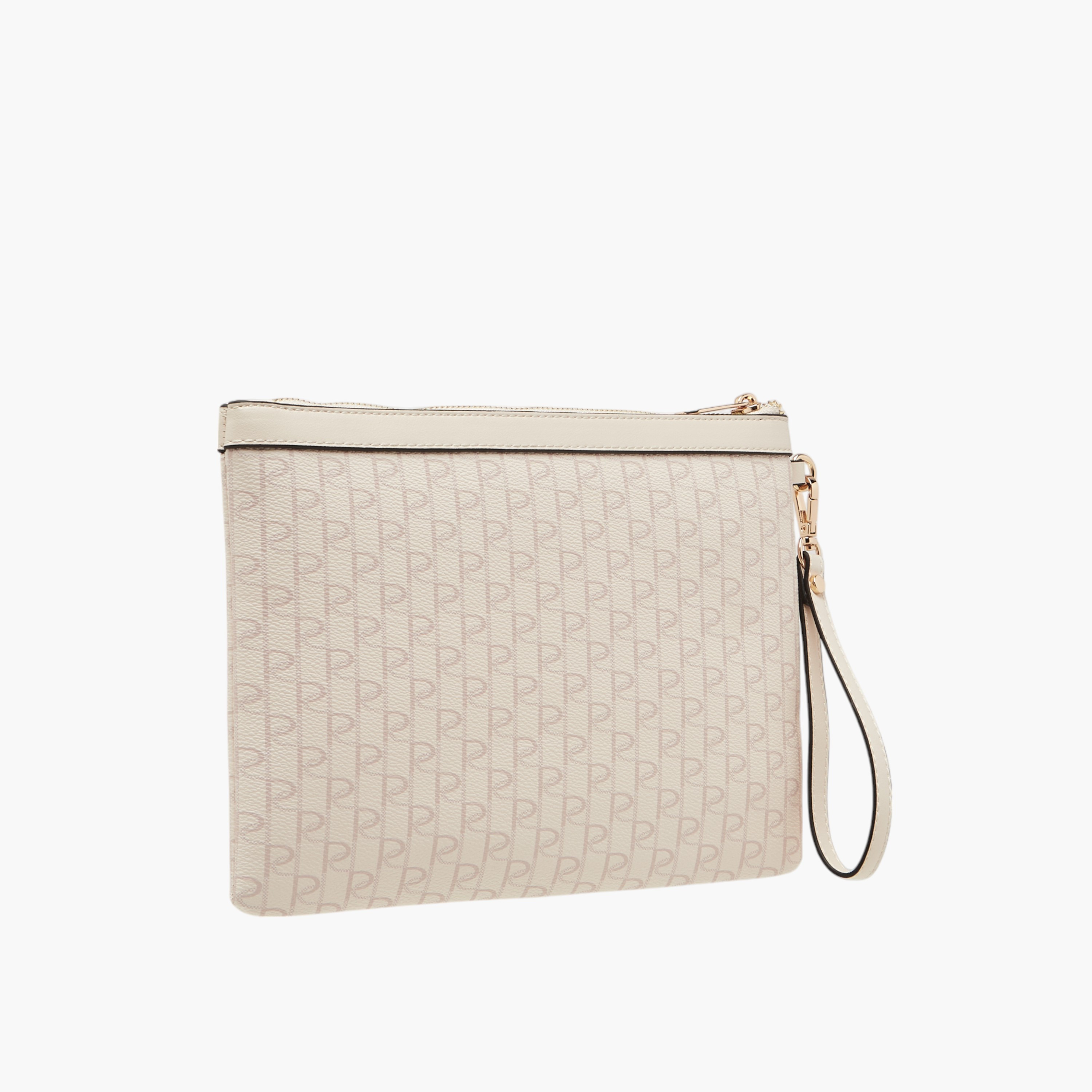Paprika Monogram Print Clutch with Zip Closure-women-bagsandwallets-handbags-image-2