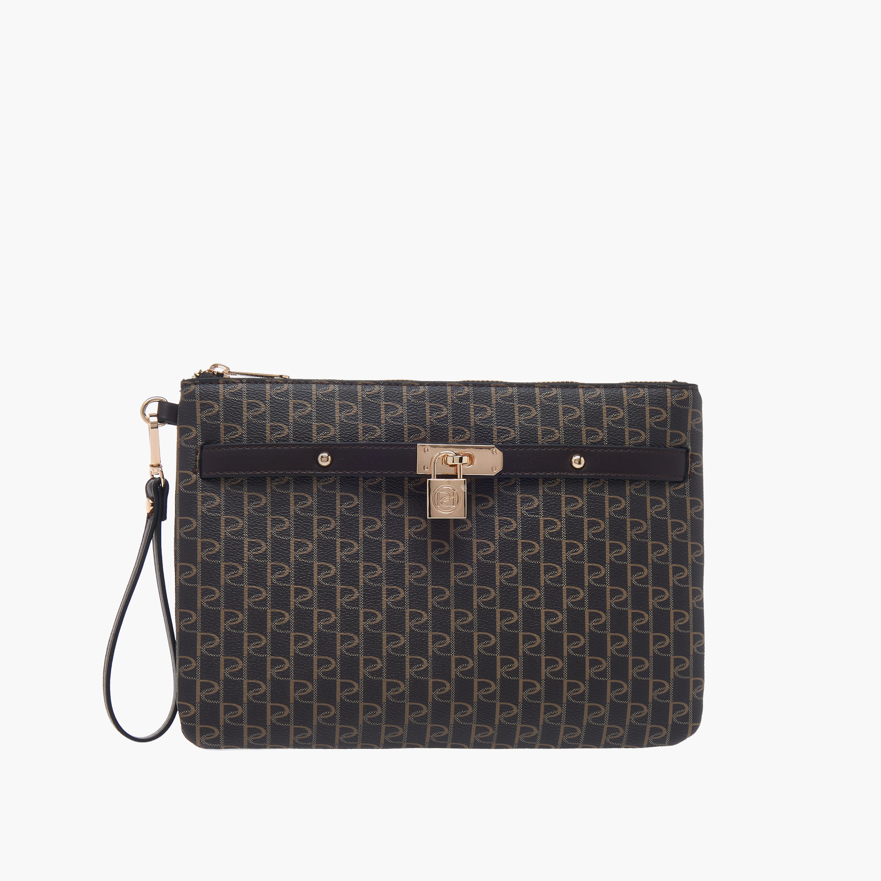 شنطة كلاتش بطبعات شعار وسحاب إغلاق وحلقة معصم من بابريكا-women-bagsandwallets-handbags-image-1