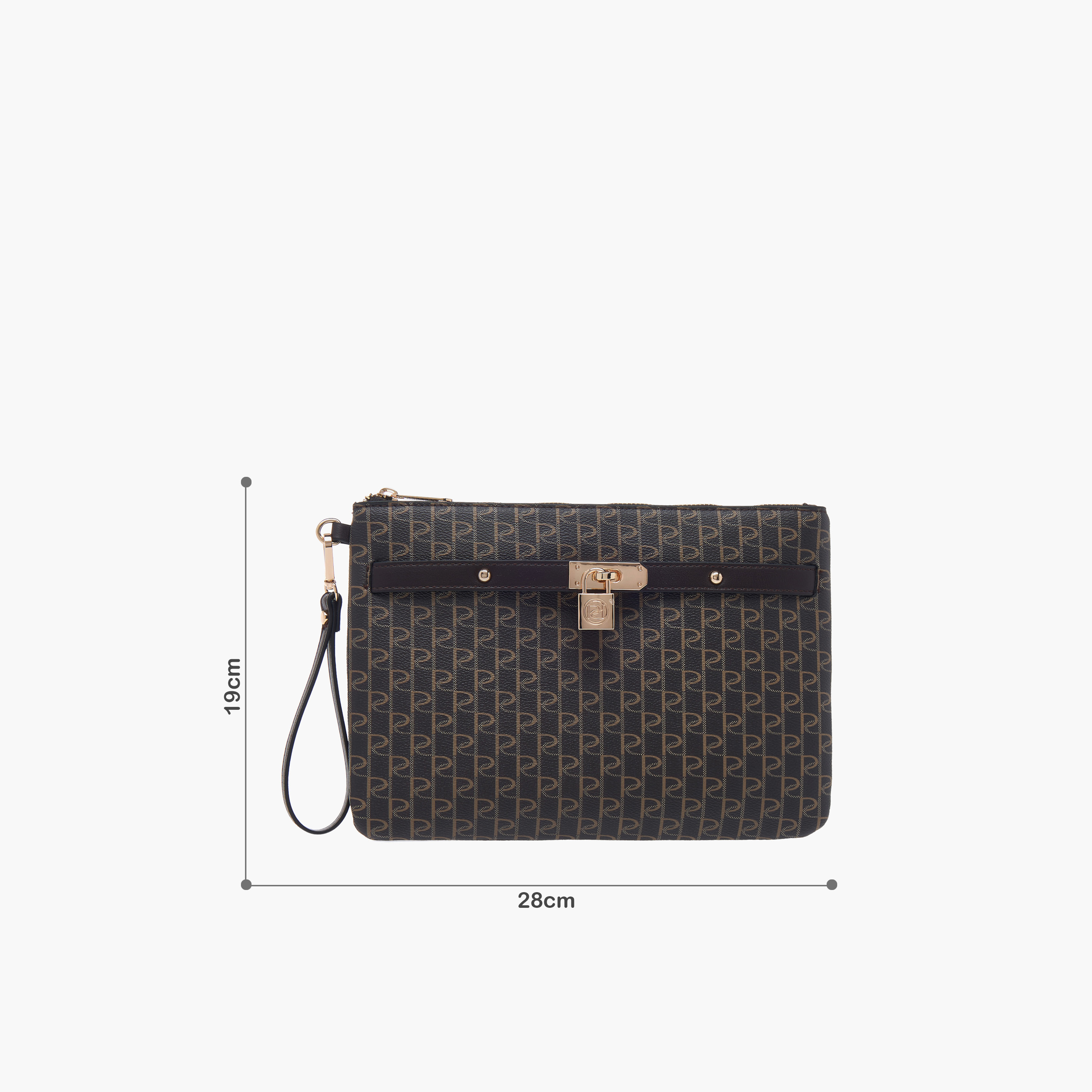 شنطة كلاتش بطبعات شعار وسحاب إغلاق وحلقة معصم من بابريكا-women-bagsandwallets-handbags-image-6