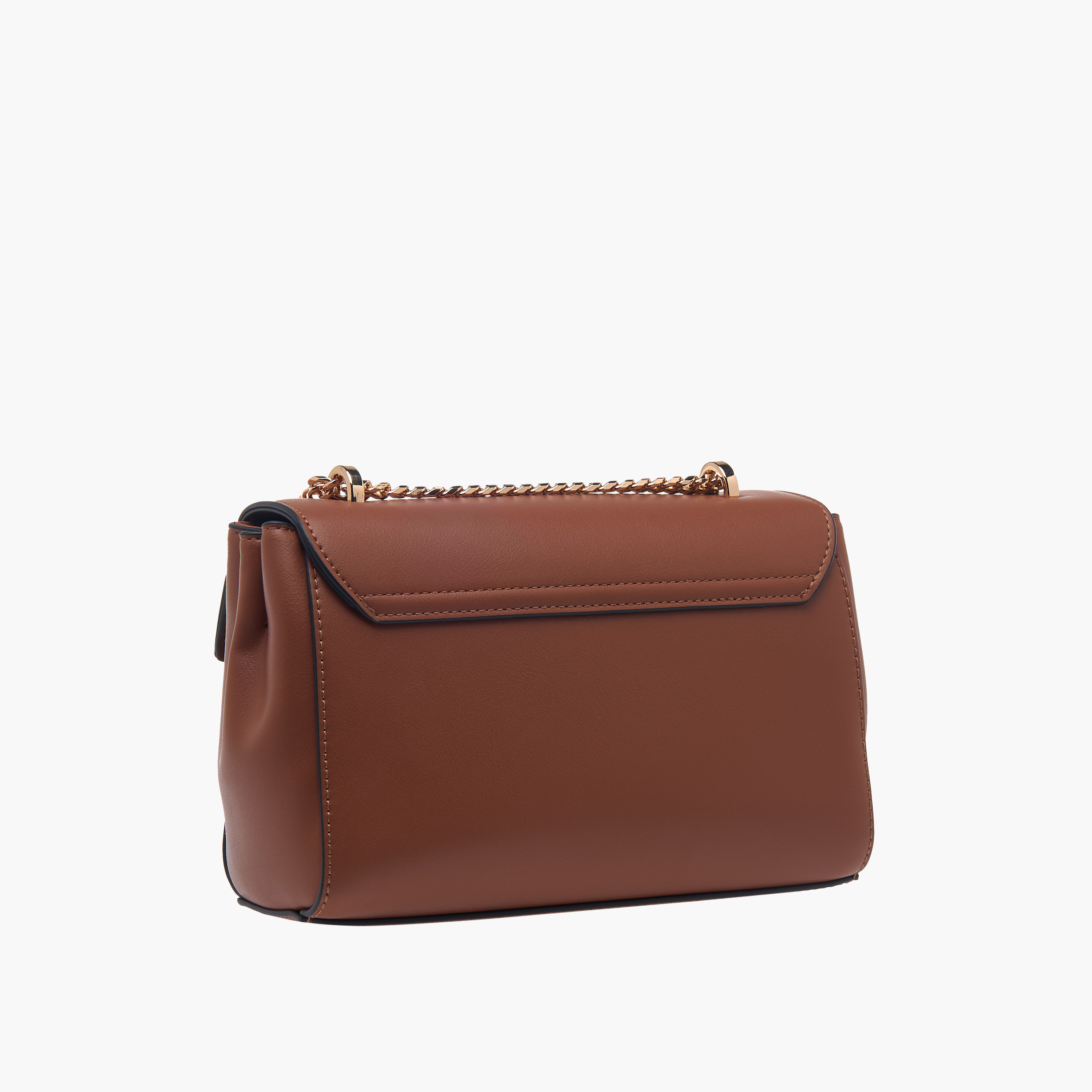 Paprika Monogram Print Crossbody Bag with Chain Strap and Flap Closure-women-bagsandwallets-handbags-image-3