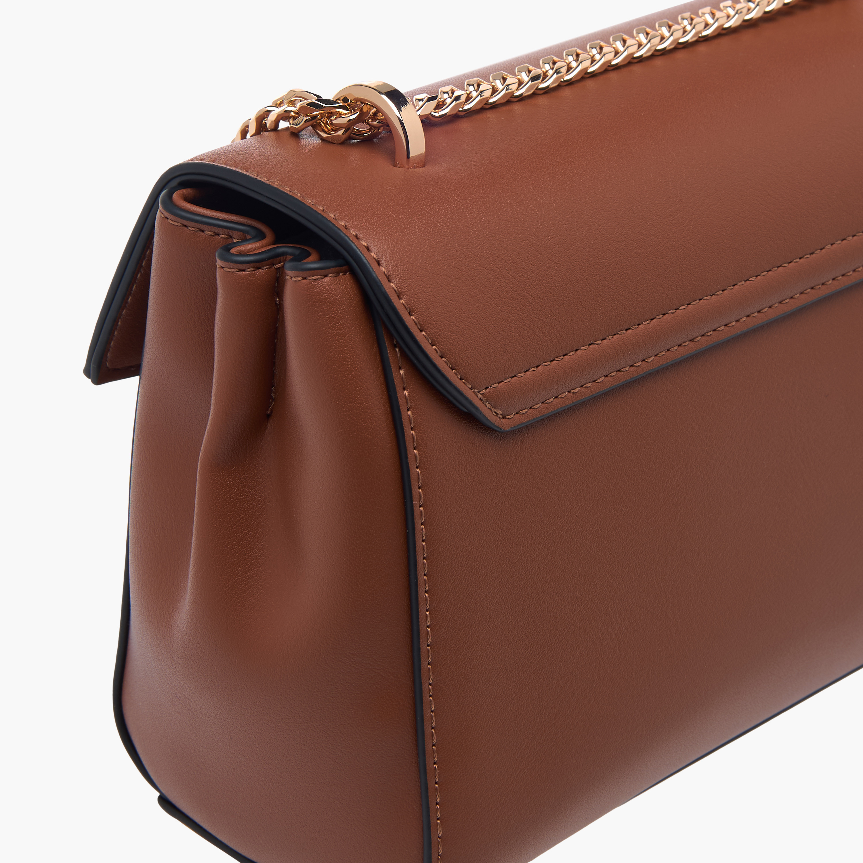 Paprika Monogram Print Crossbody Bag with Chain Strap and Flap Closure-women-bagsandwallets-handbags-image-5