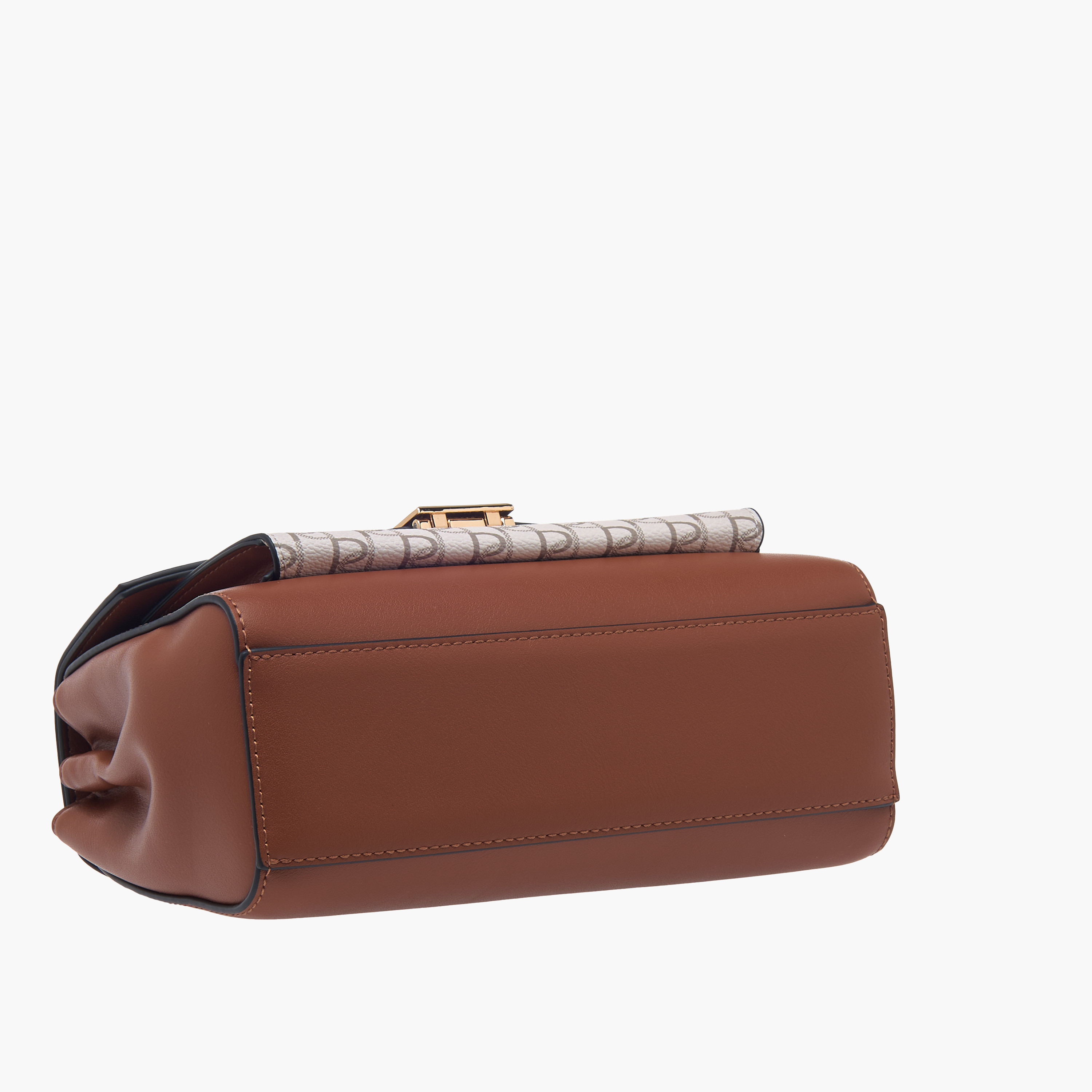 Paprika Monogram Print Crossbody Bag with Chain Strap and Flap Closure-women-bagsandwallets-handbags-image-6