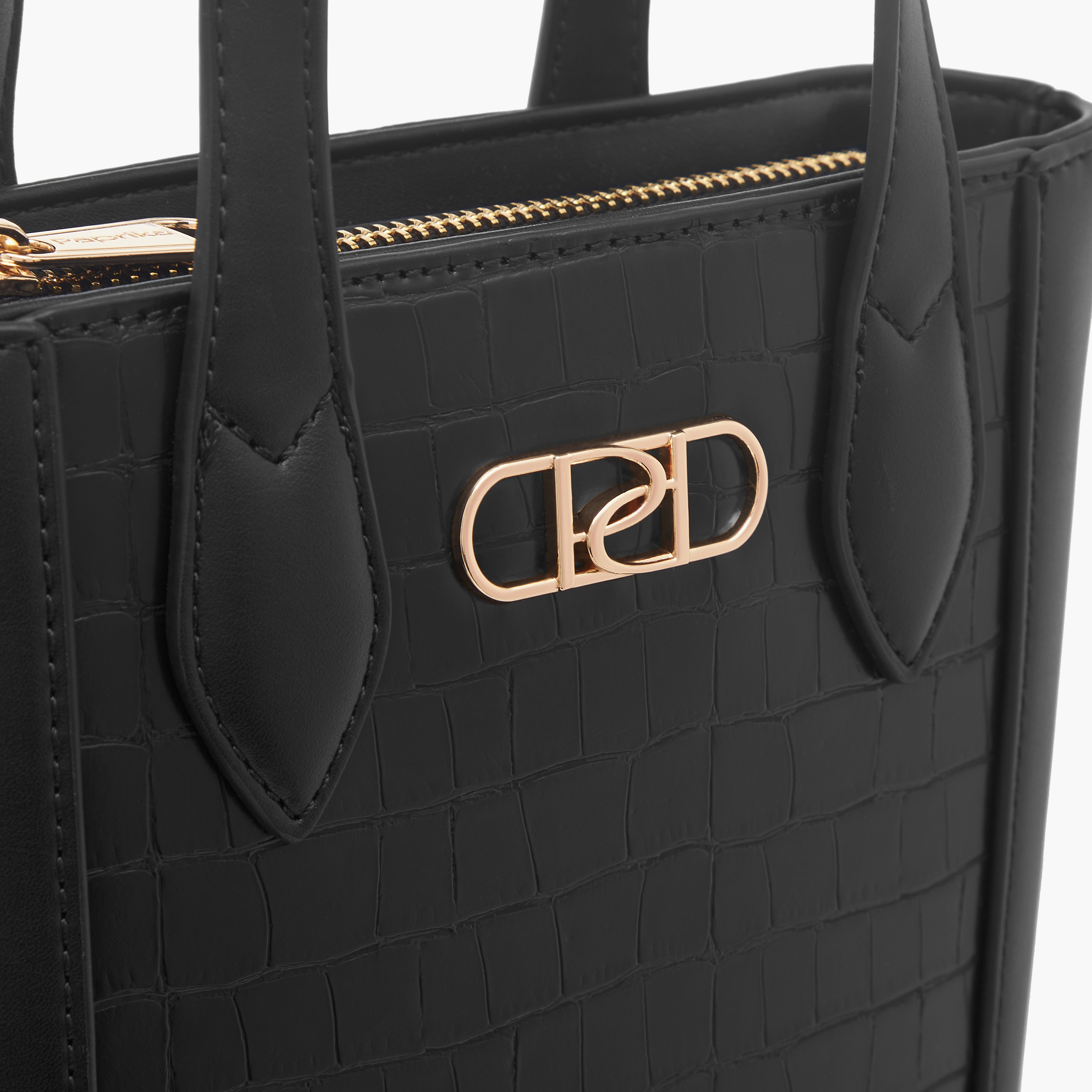شنطة توتي بارزة الملمس بمقبض مزدوج وسحاب إغلاق من بابريكا-women-bagsandwallets-handbags-image-4