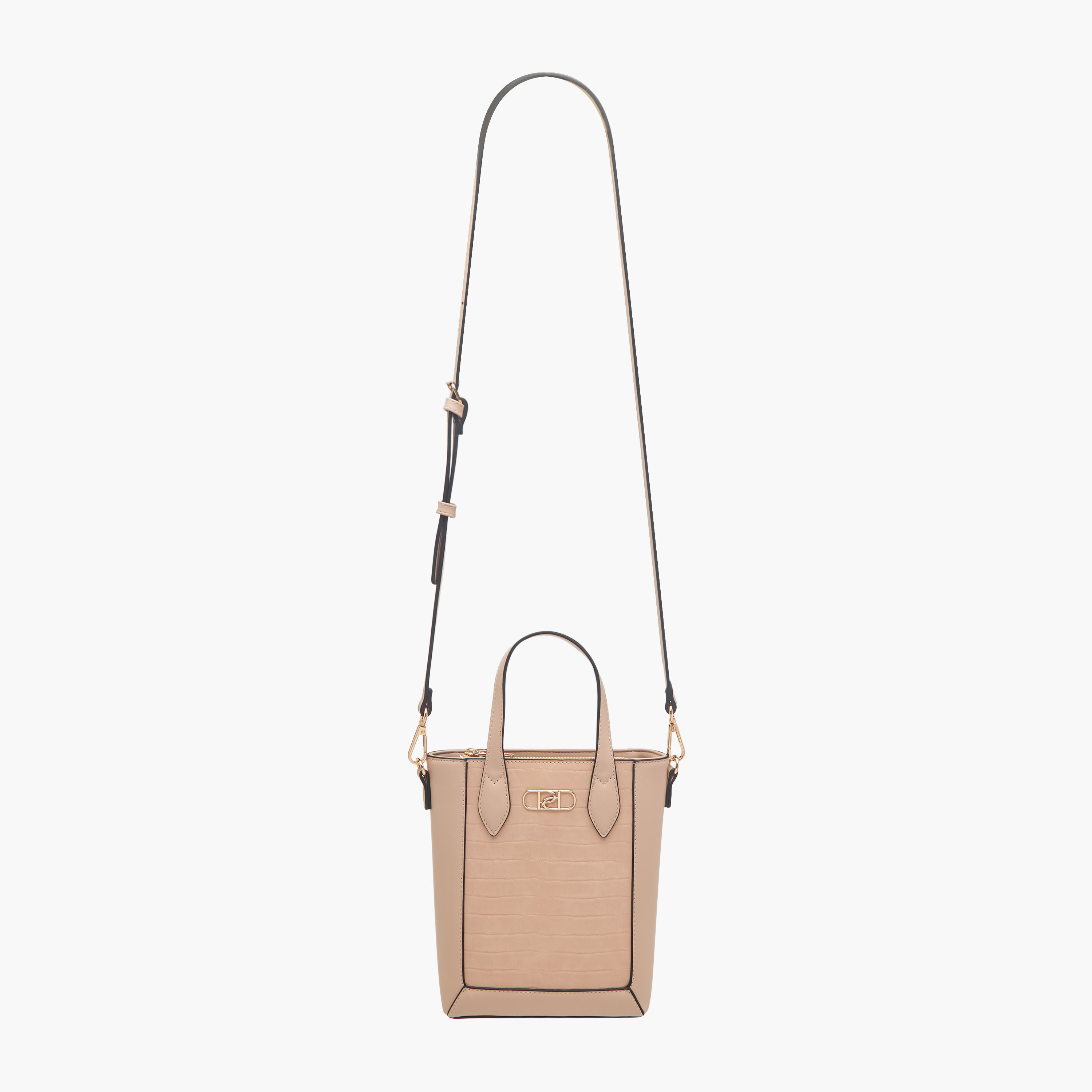 Paprika Textured Tote Bag with Double Handle and Zip Closure-women-bagsandwallets-handbags-image-2