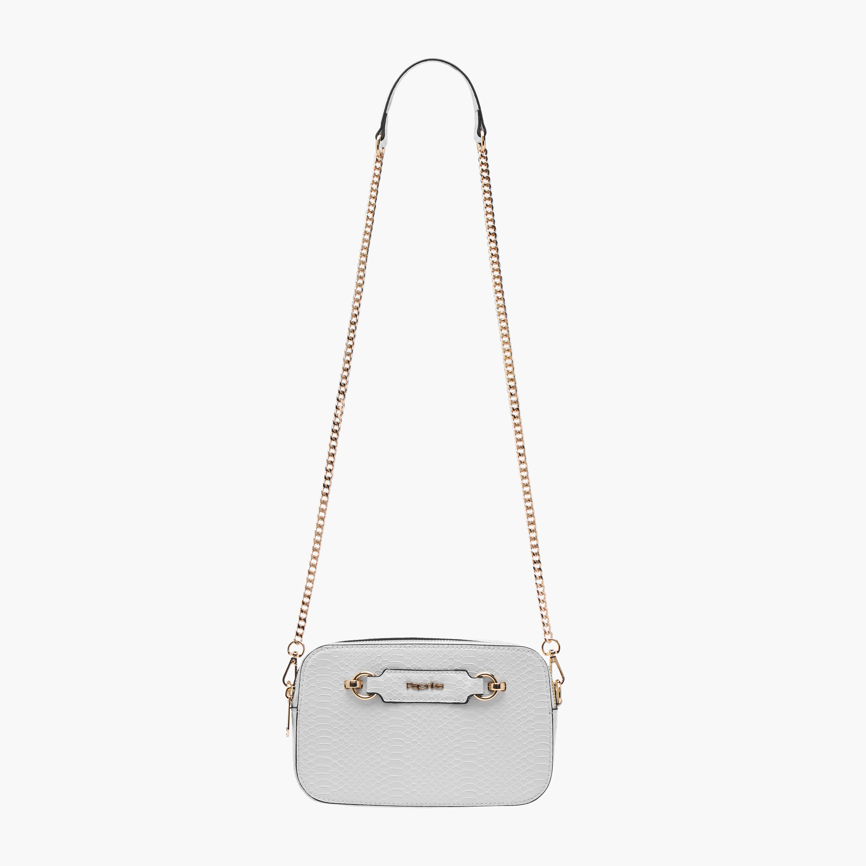 شنطة كروس بودي بارزة الملمس بحزام سلسلة وسحاب إغلاق من بابريكا-women-bagsandwallets-handbags-image-2