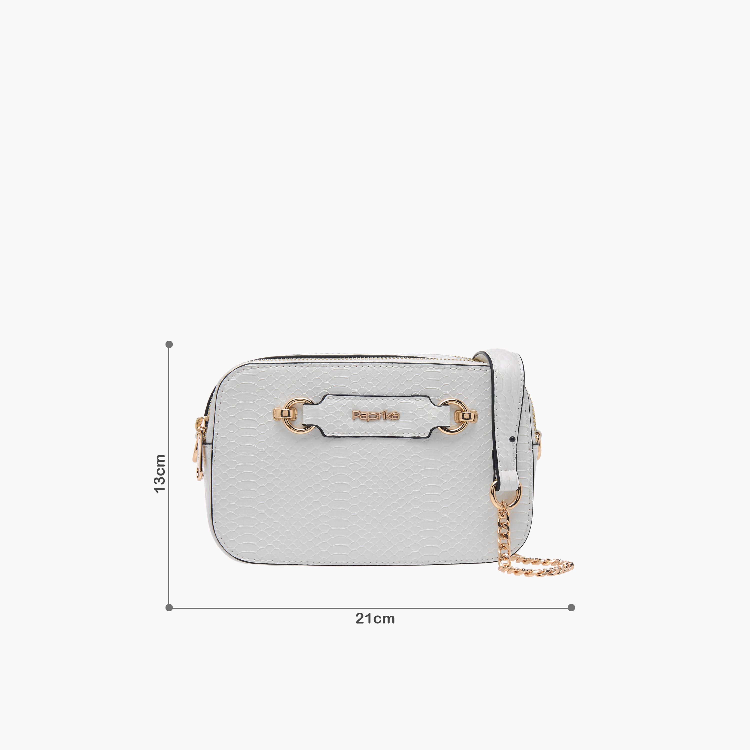 شنطة كروس بودي بارزة الملمس بحزام سلسلة وسحاب إغلاق من بابريكا-women-bagsandwallets-handbags-image-8