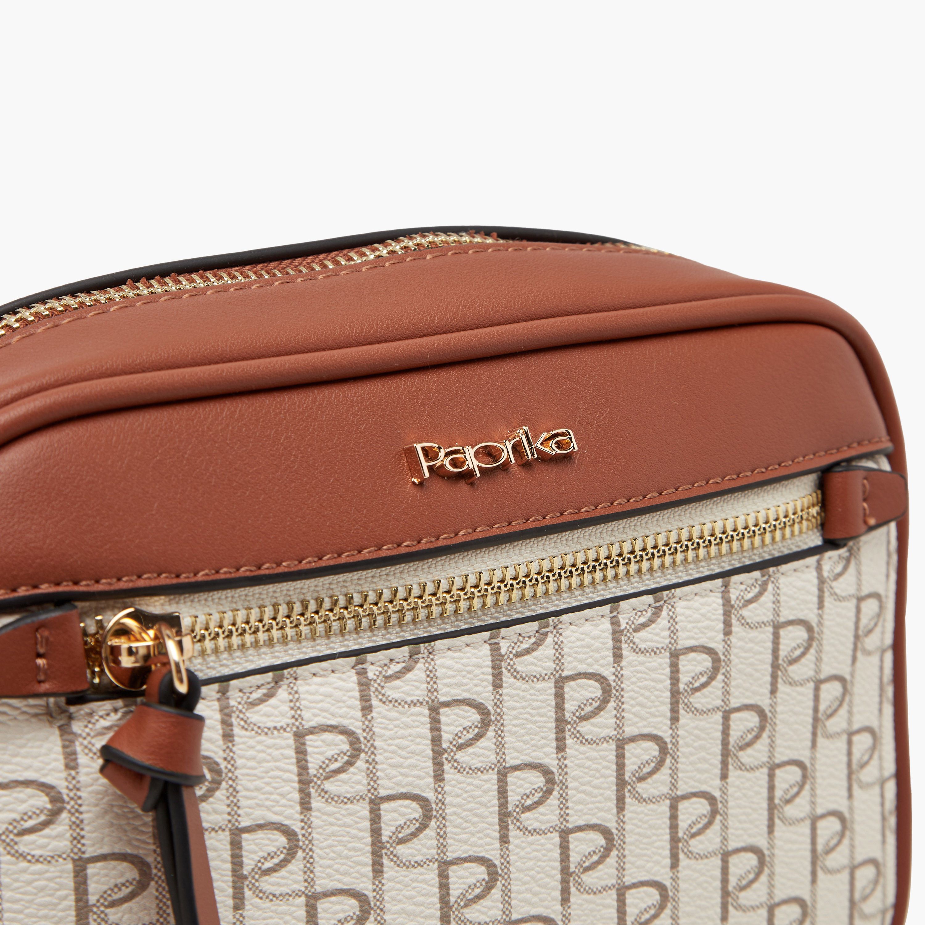 Paprika Monogram Print Crossbody Bag with Adjustable Strap-women-bagsandwallets-handbags-image-4