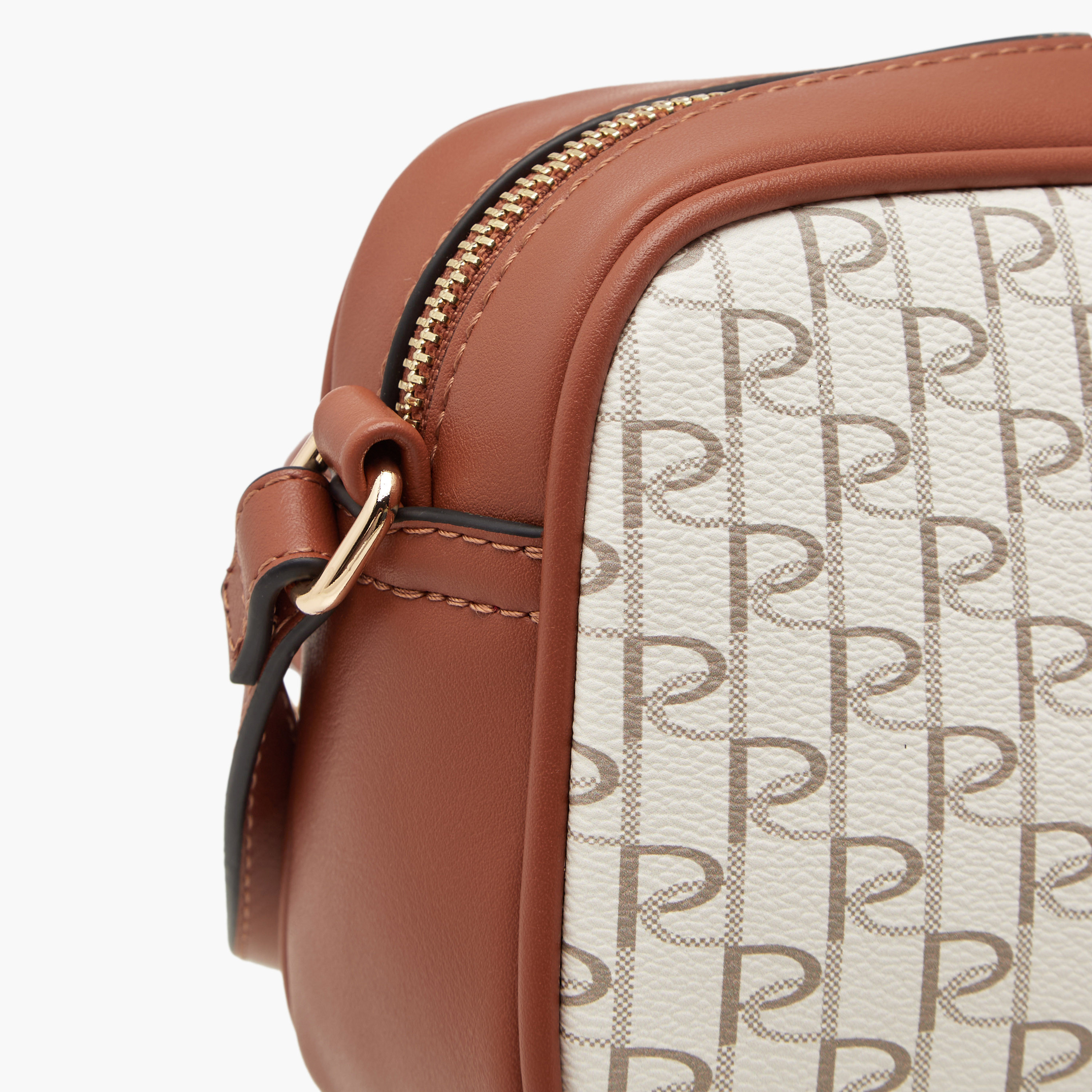 Paprika Monogram Print Crossbody Bag with Adjustable Strap-women-bagsandwallets-handbags-image-5