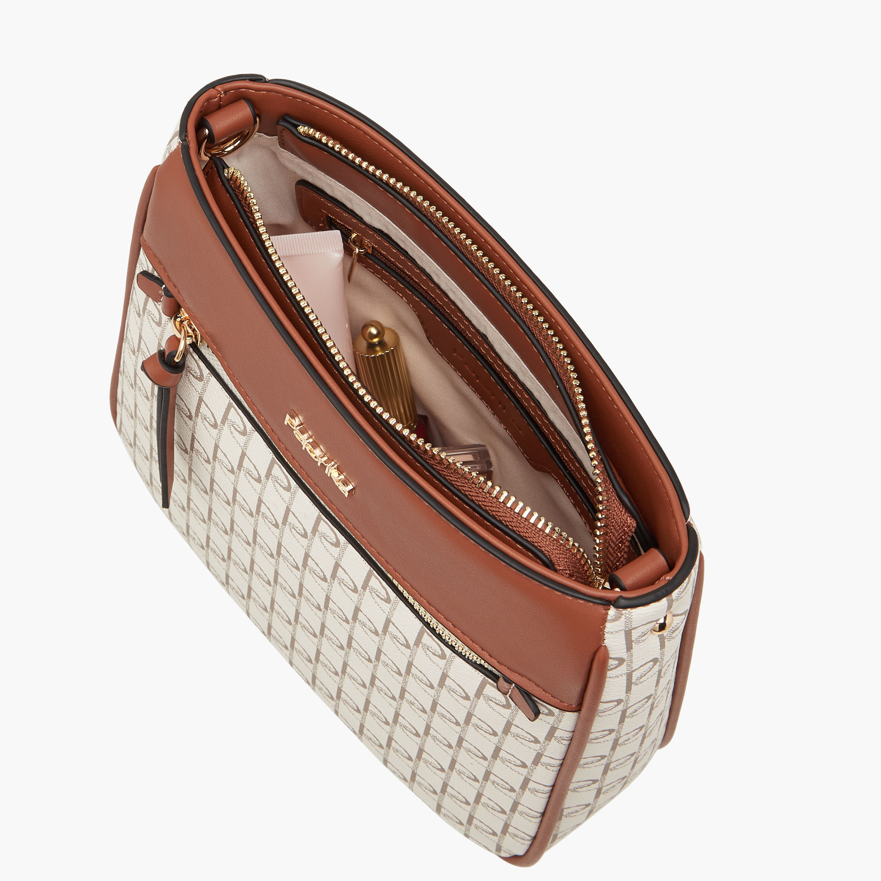Paprika Monogram Print Crossbody Bag with Adjustable Strap-women-bagsandwallets-handbags-image-7