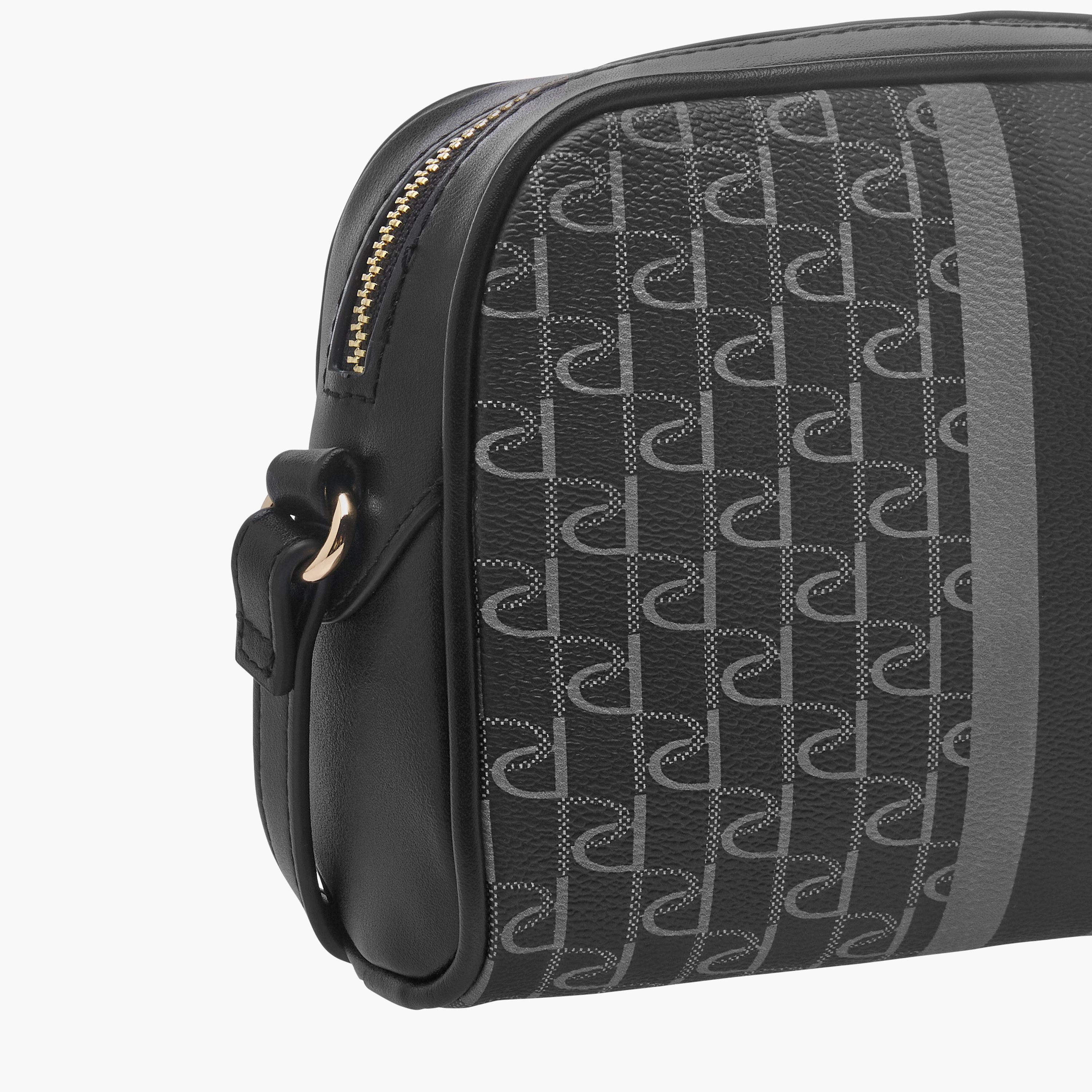 Paprika Monogram Print Crossbody Bag with Adjustable Strap and Zip Closure-women-bagsandwallets-handbags-image-5