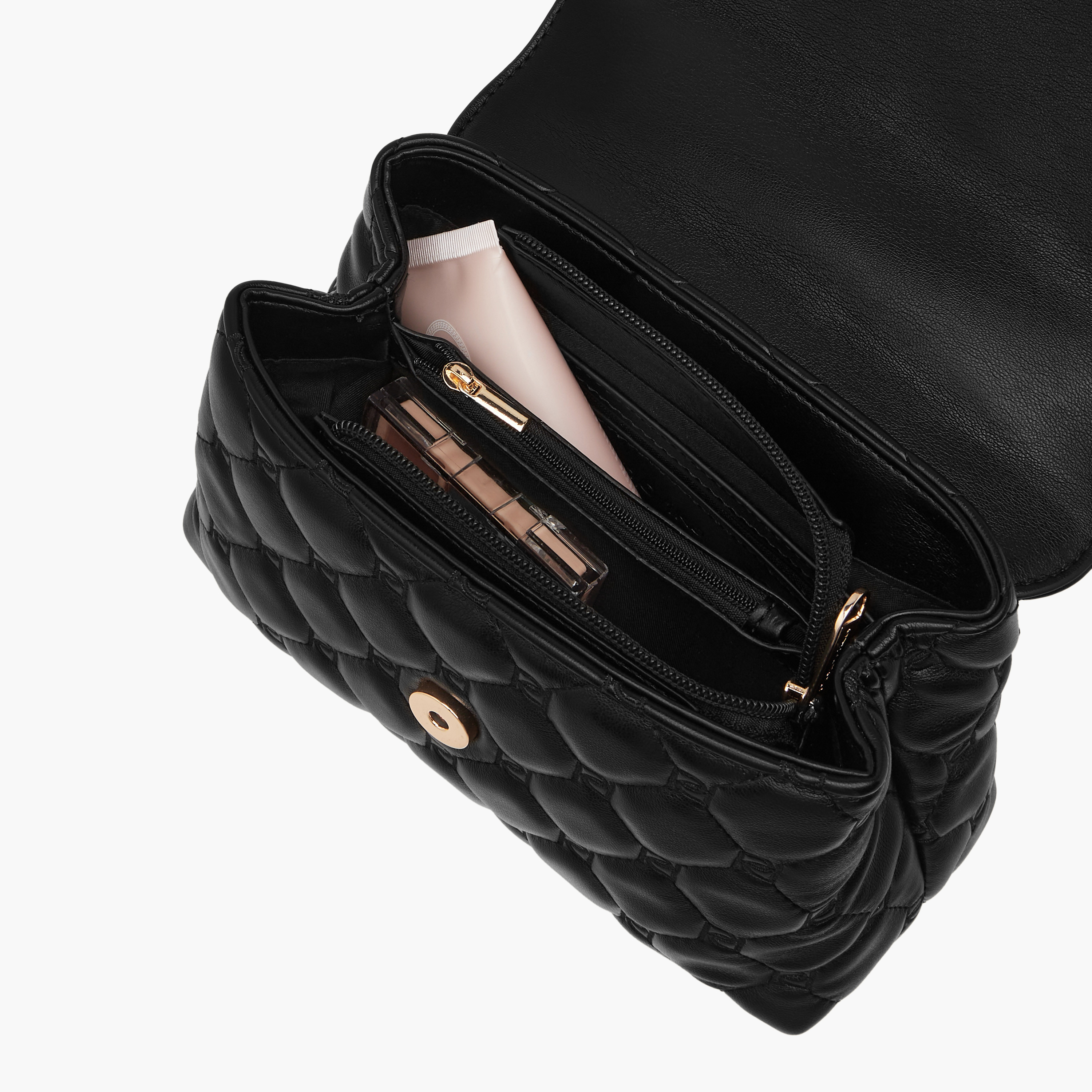 شنطة ساتشيل مبطنة بحزام قابل للفصل وطية إغلاق من بابريكا-women-bagsandwallets-handbags-image-7